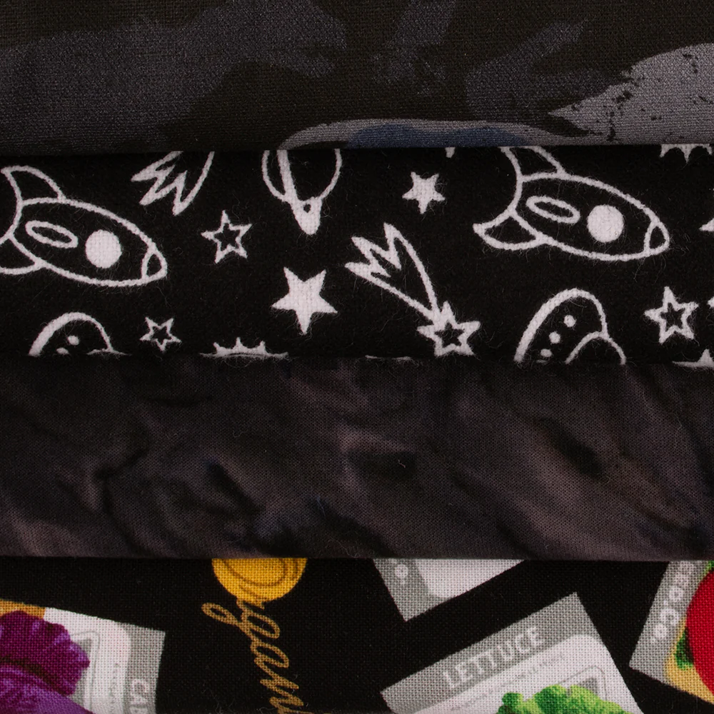 Mystery fabric - Print - Black