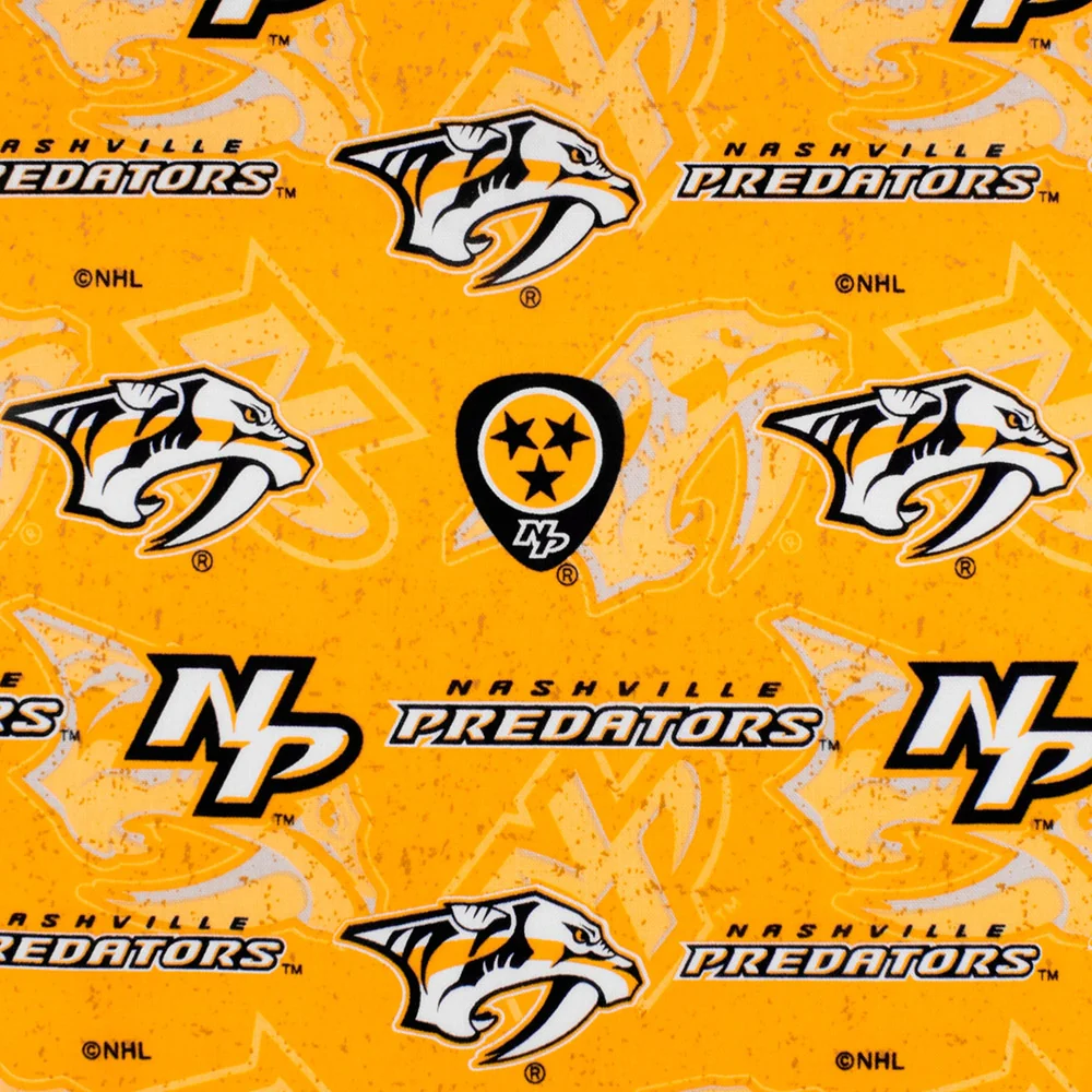 Nashville Predators (PRE) - NHL cotton print - Logo - Yellow