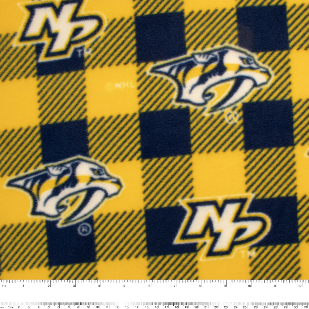 Nashville Predators - NHL Fleece Print - Buffalo plaid - Yellow - Image 3