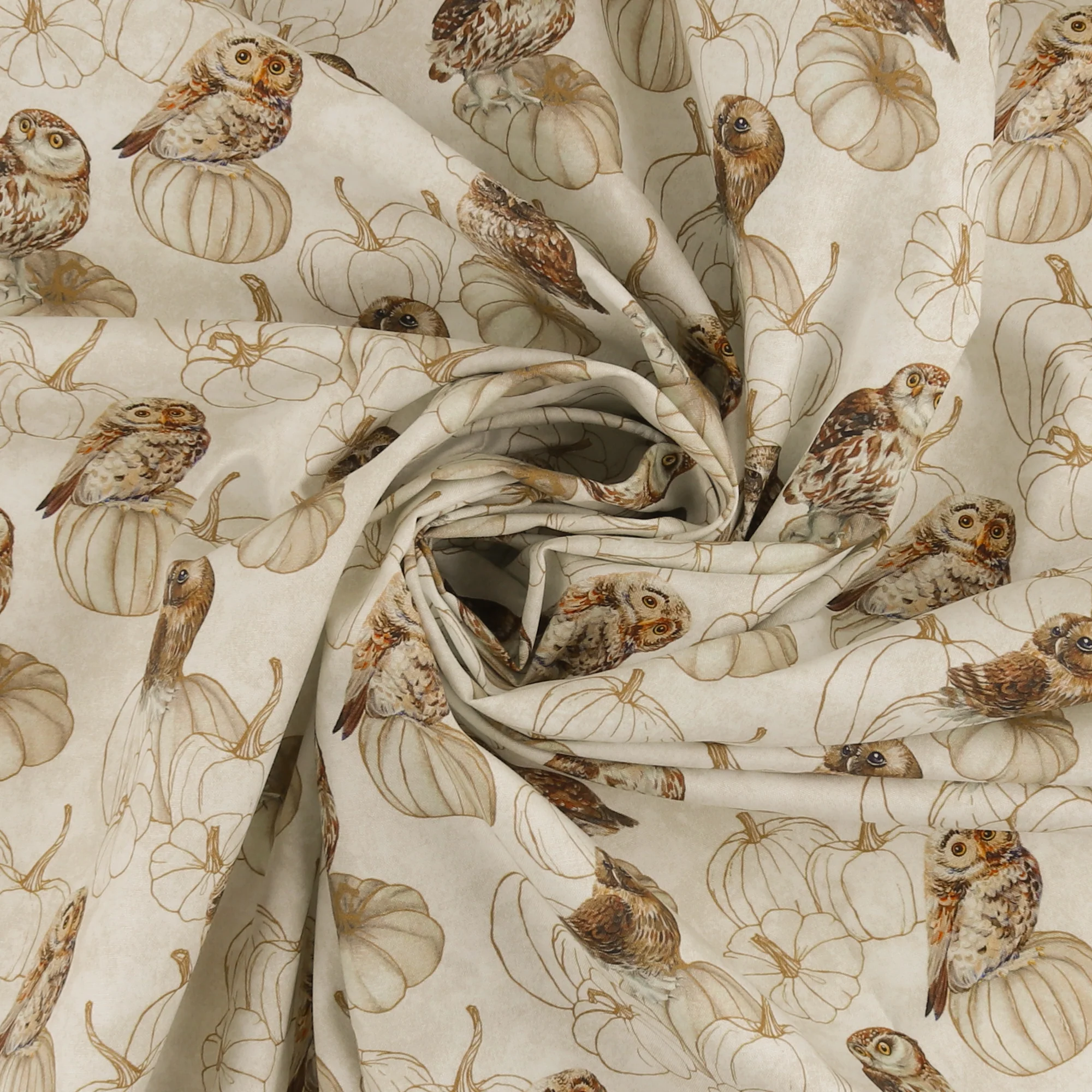 Northcott - Printed Cotton - NIGHT OWL - 001 - Offwhite - Image 2