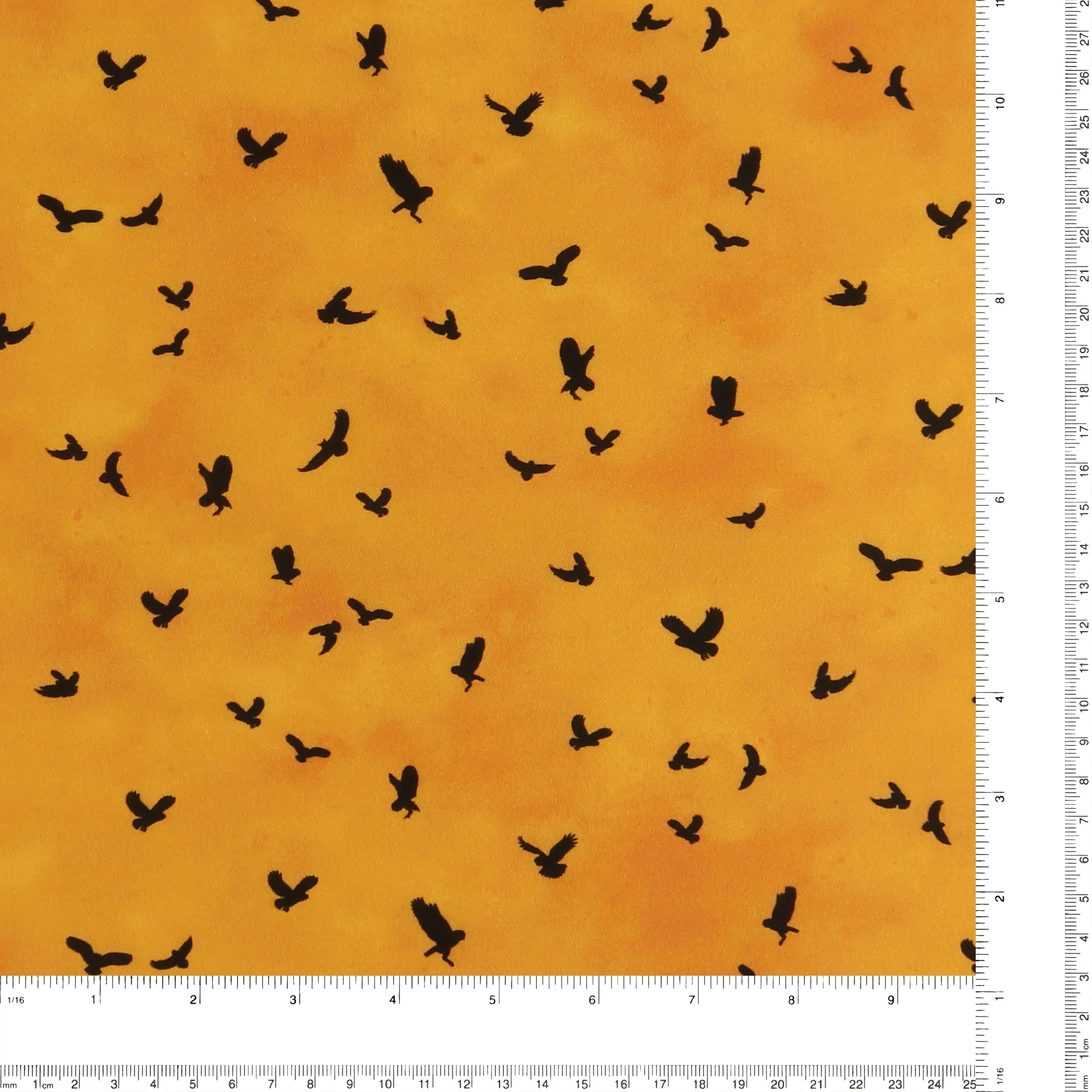 Northcott - Printed Cotton - NIGHT OWL - 005 - Orange - Image 3