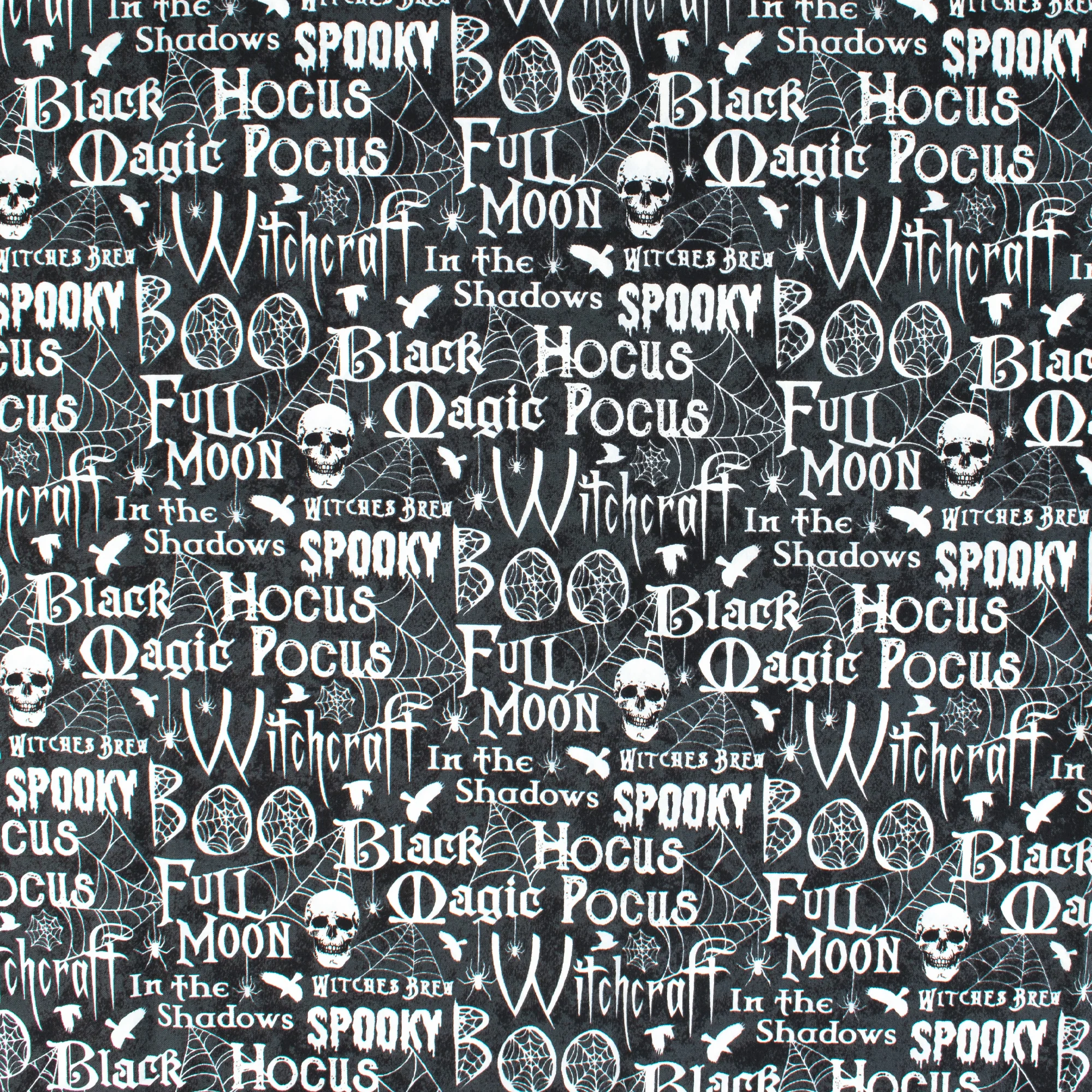 Northcott - Printed Cotton - SPELLBOUND - 002 - Black