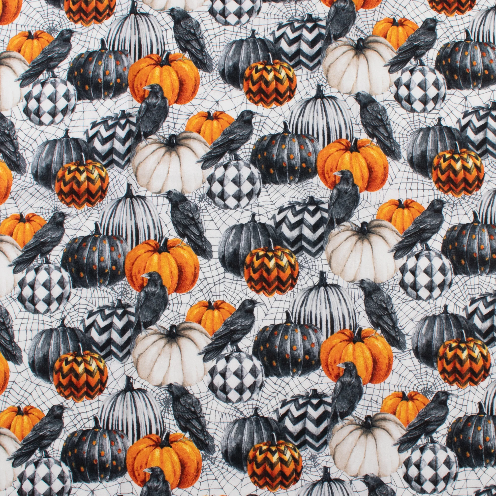 Northcott - Printed Cotton - SPELLBOUND - 004 - White Pumpkin