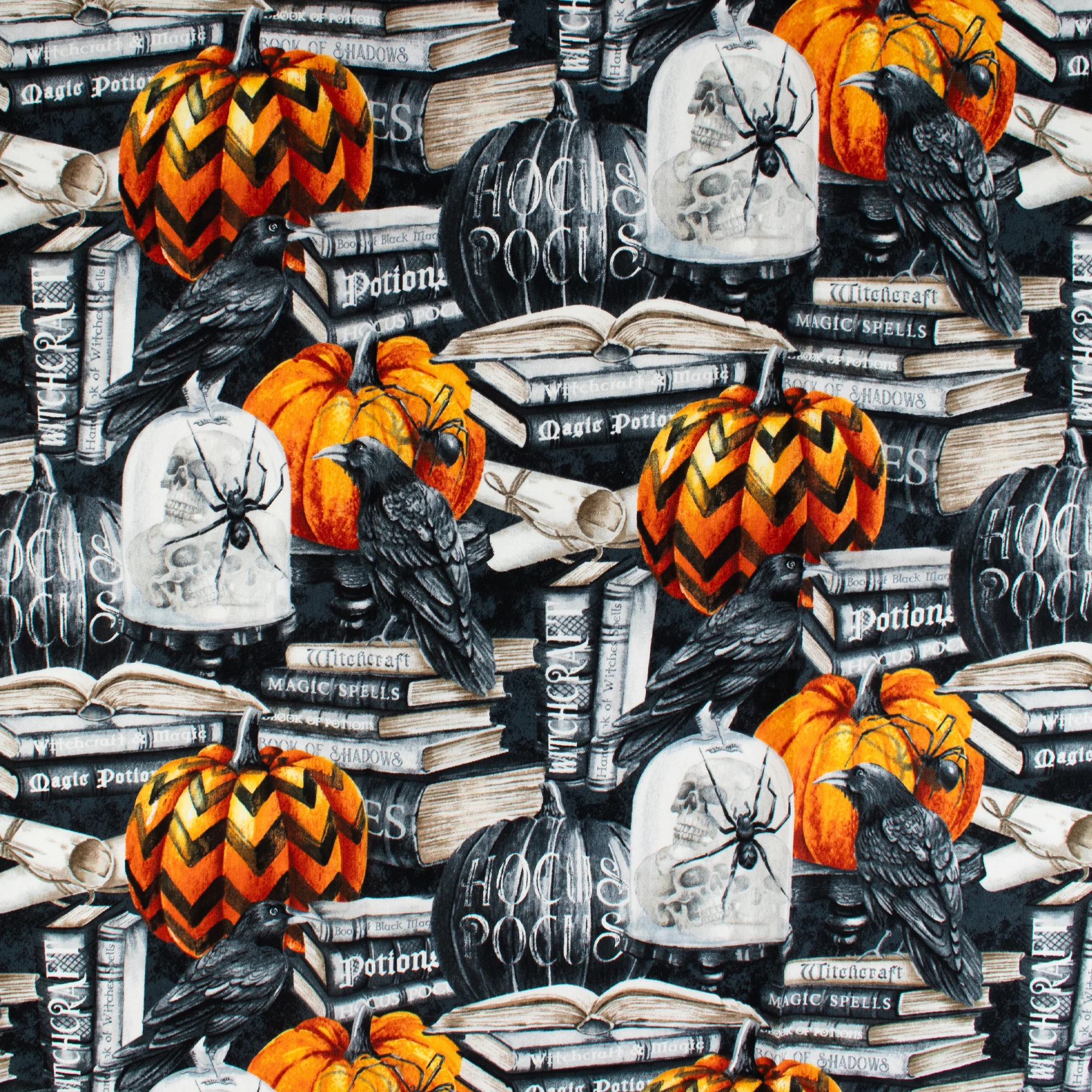 Northcott - Printed Cotton  - SPELLBOUND - 005 - Black
