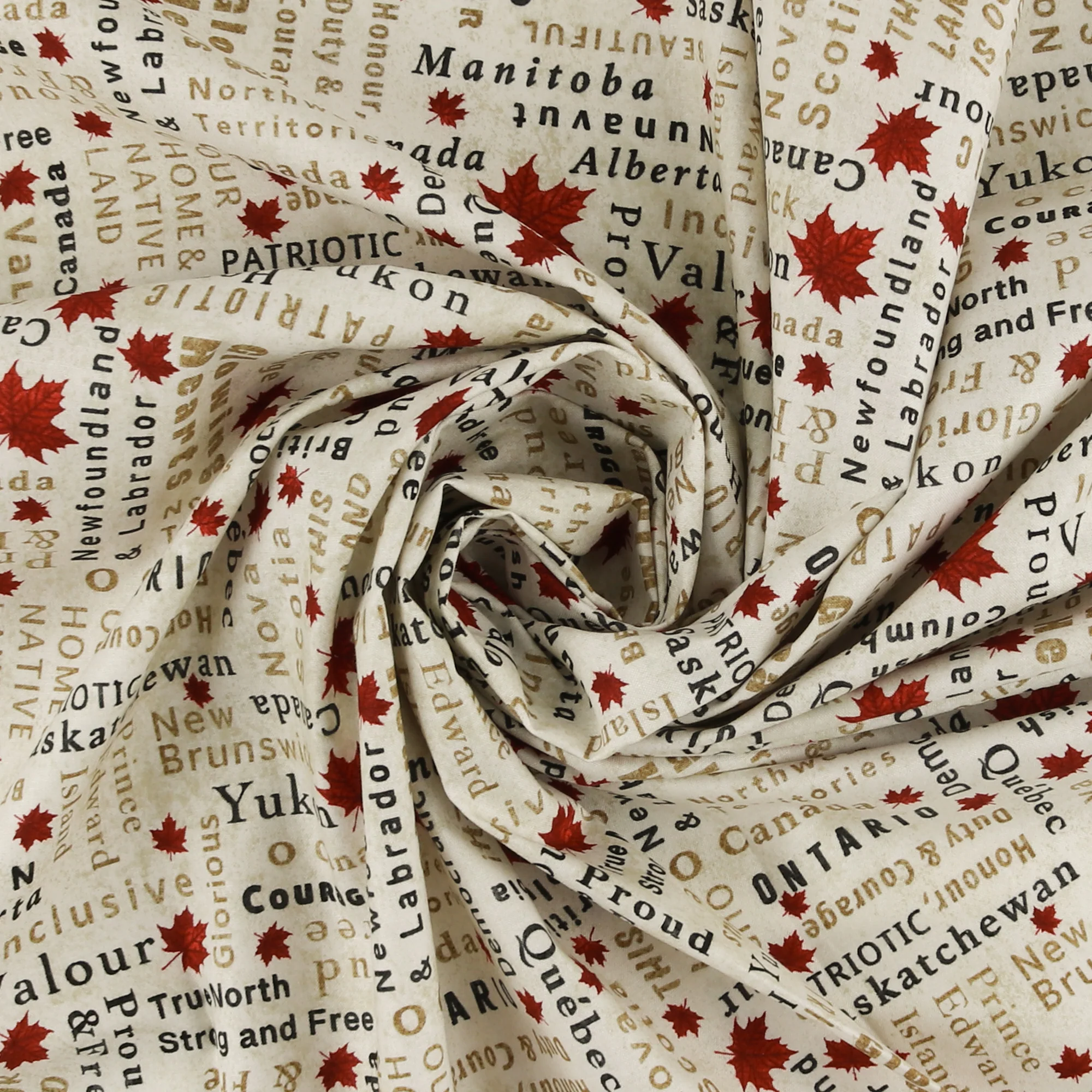Northcott Printed Cotton - STONE HENGE OH CANADA - 027 - Beige - Image 2