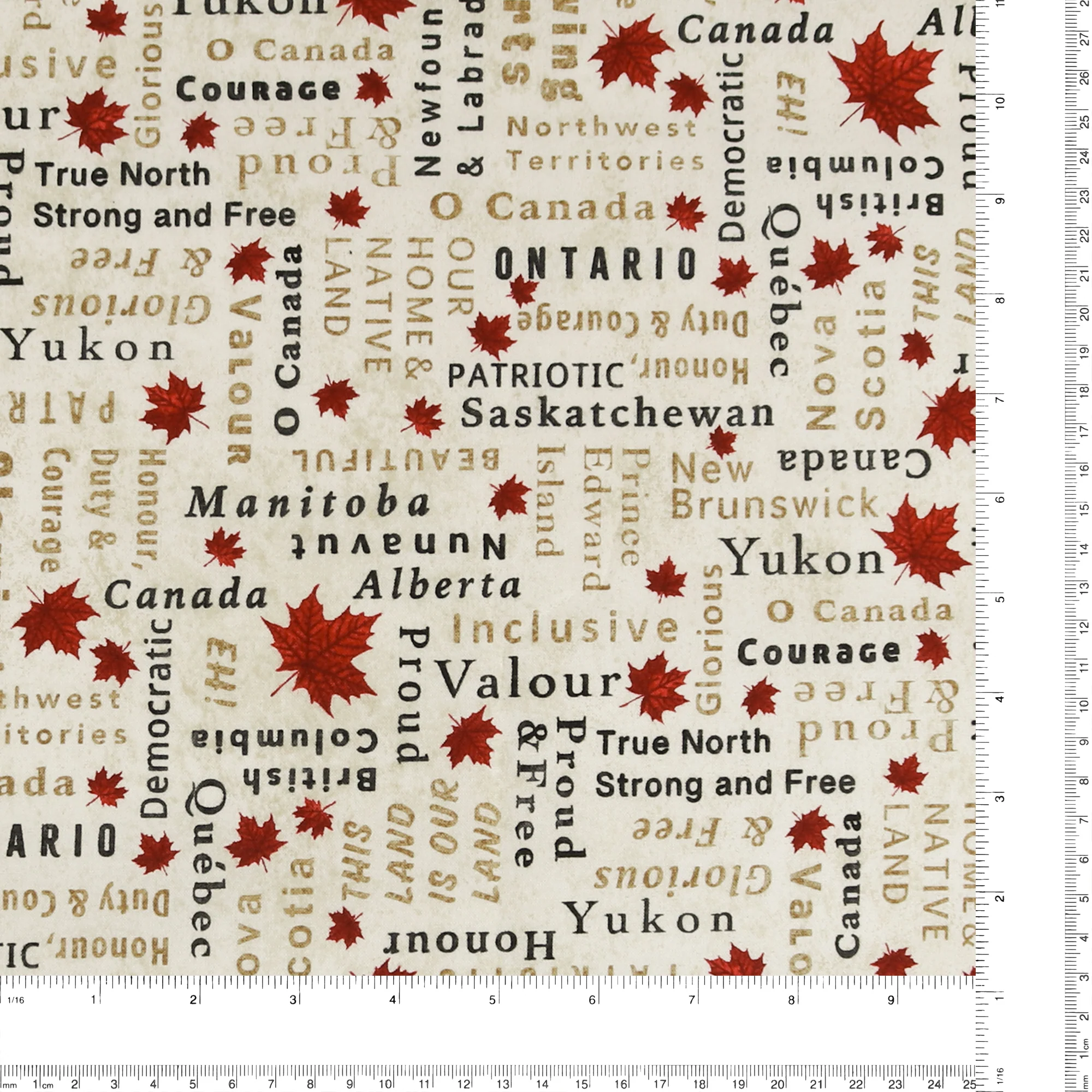 Northcott Printed Cotton - STONE HENGE OH CANADA - 027 - Beige - Image 3