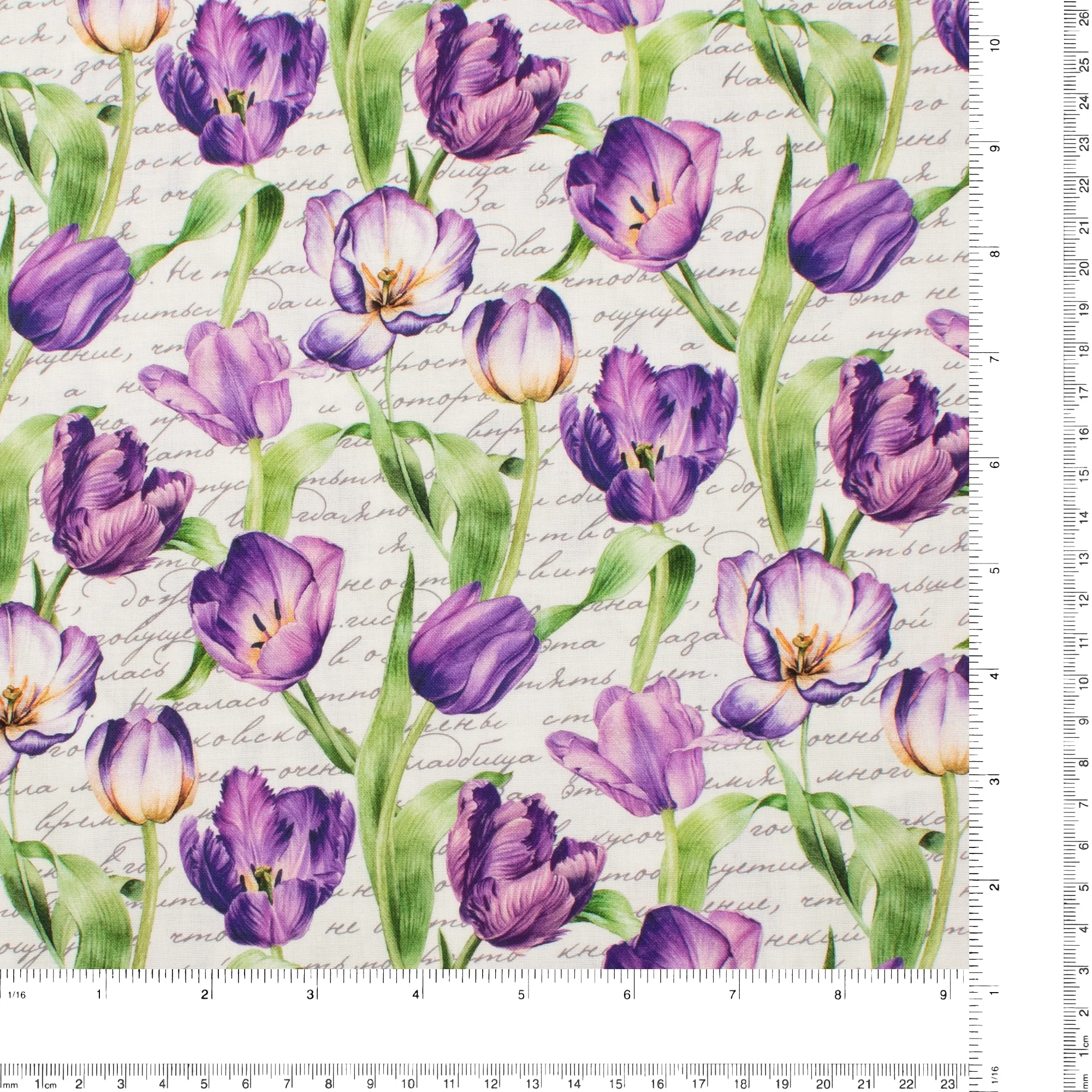 Northcott - Printed Cotton - TULIP GARDEN - 009 - White - Image 3