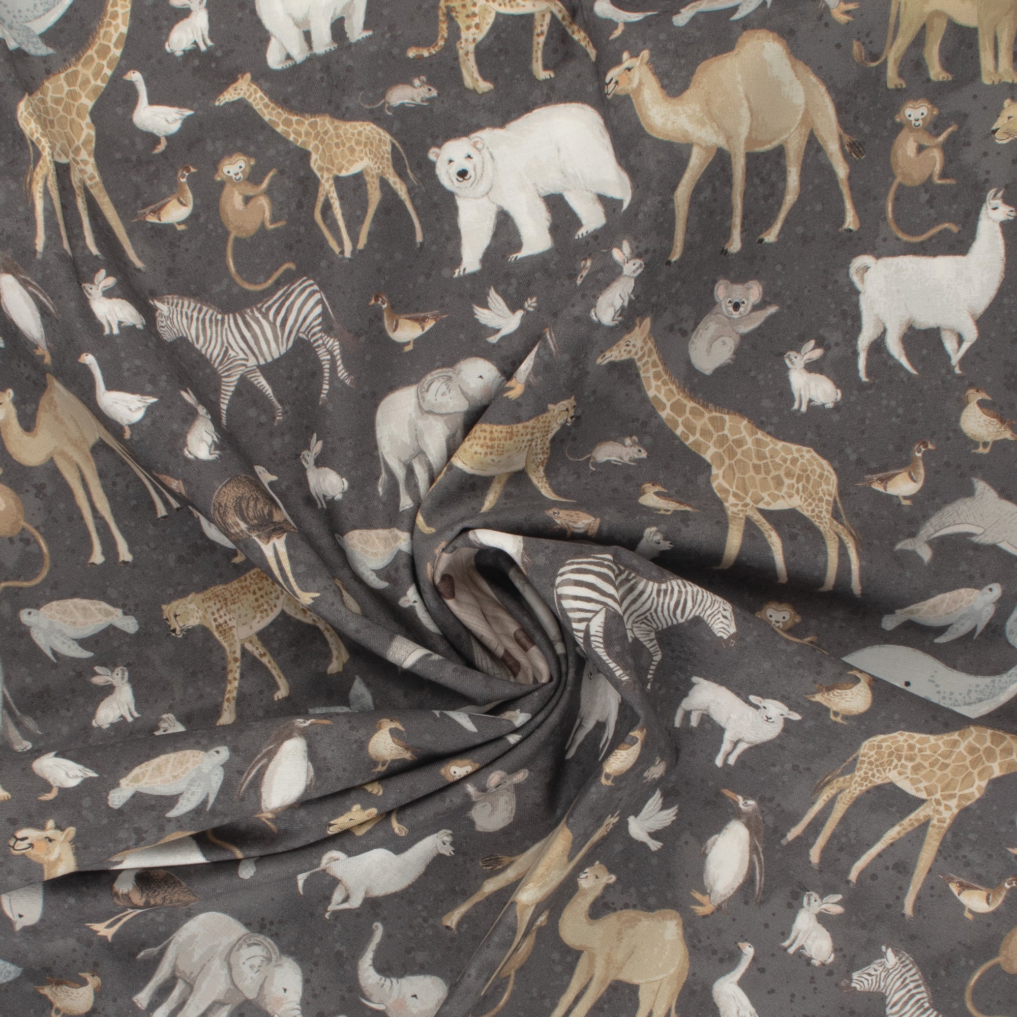 Northcott - Printed Cotton - TWO BY TWO - 002 - Charcoal - Image 2