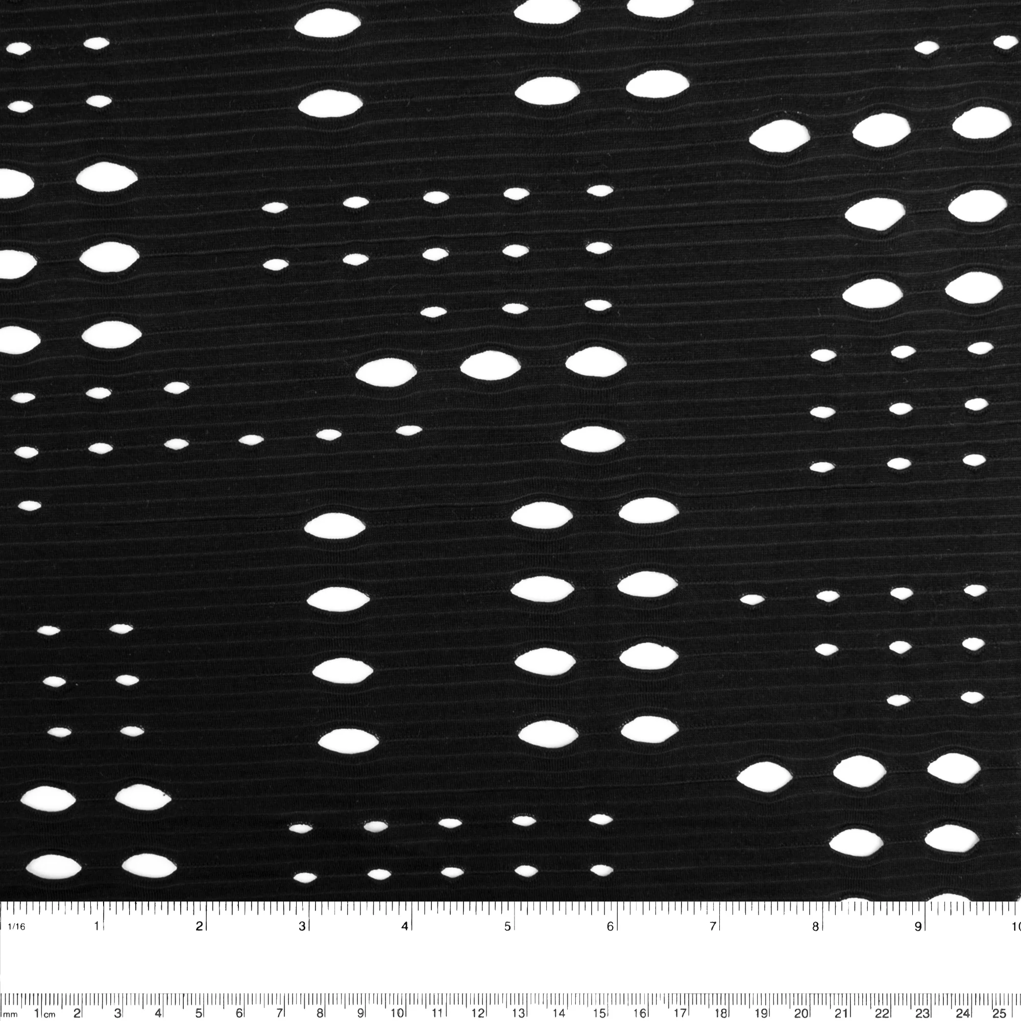 Novelty Black Knit - Perfored dots - Black - Image 3