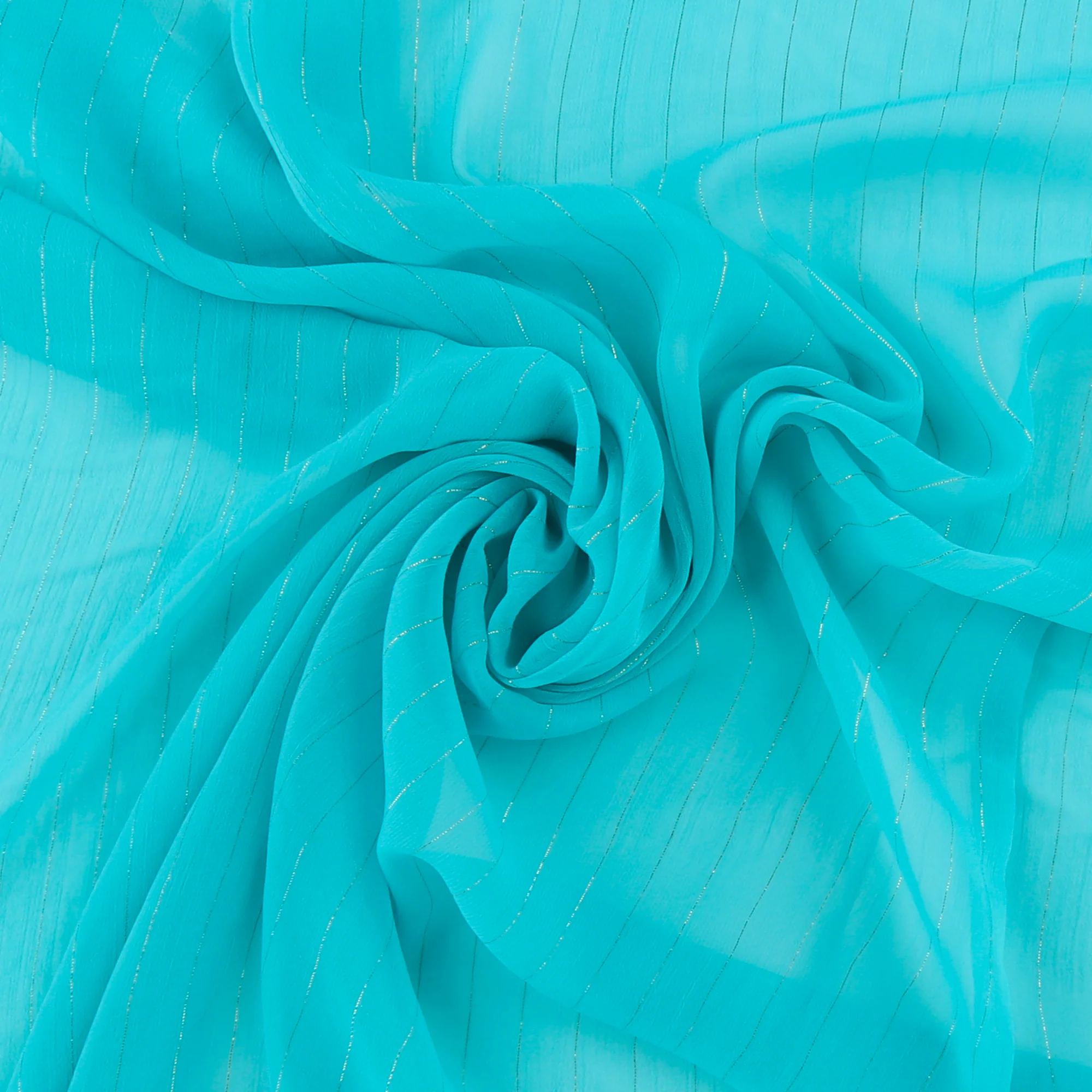 Novelty Chiffon Solid - 218 - Aqua - Image 2