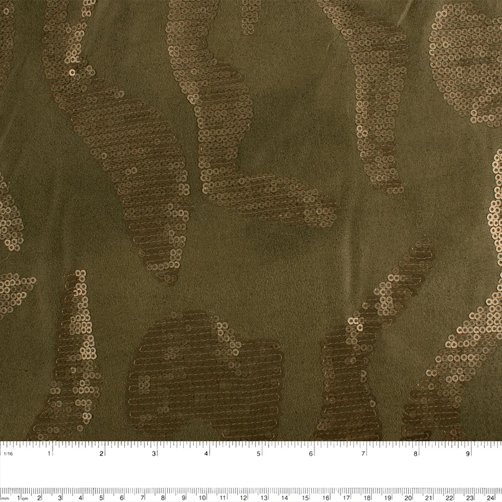 Novelty Fancy Suede - Sparkling - Olive - Image 3