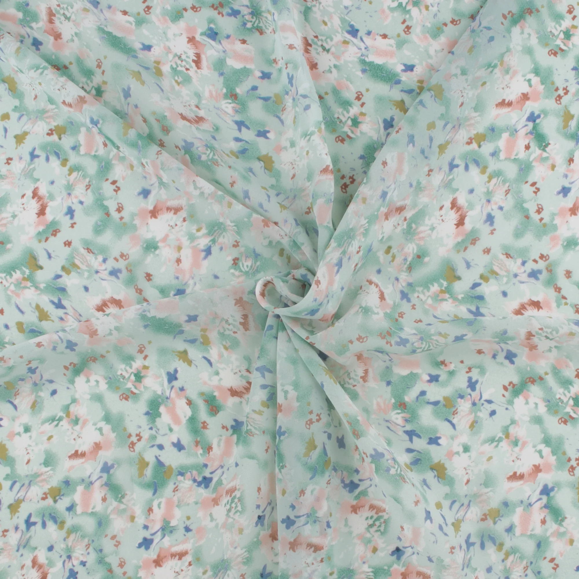 Novelty Printed Chiffon - 306 - Aqua - Image 2