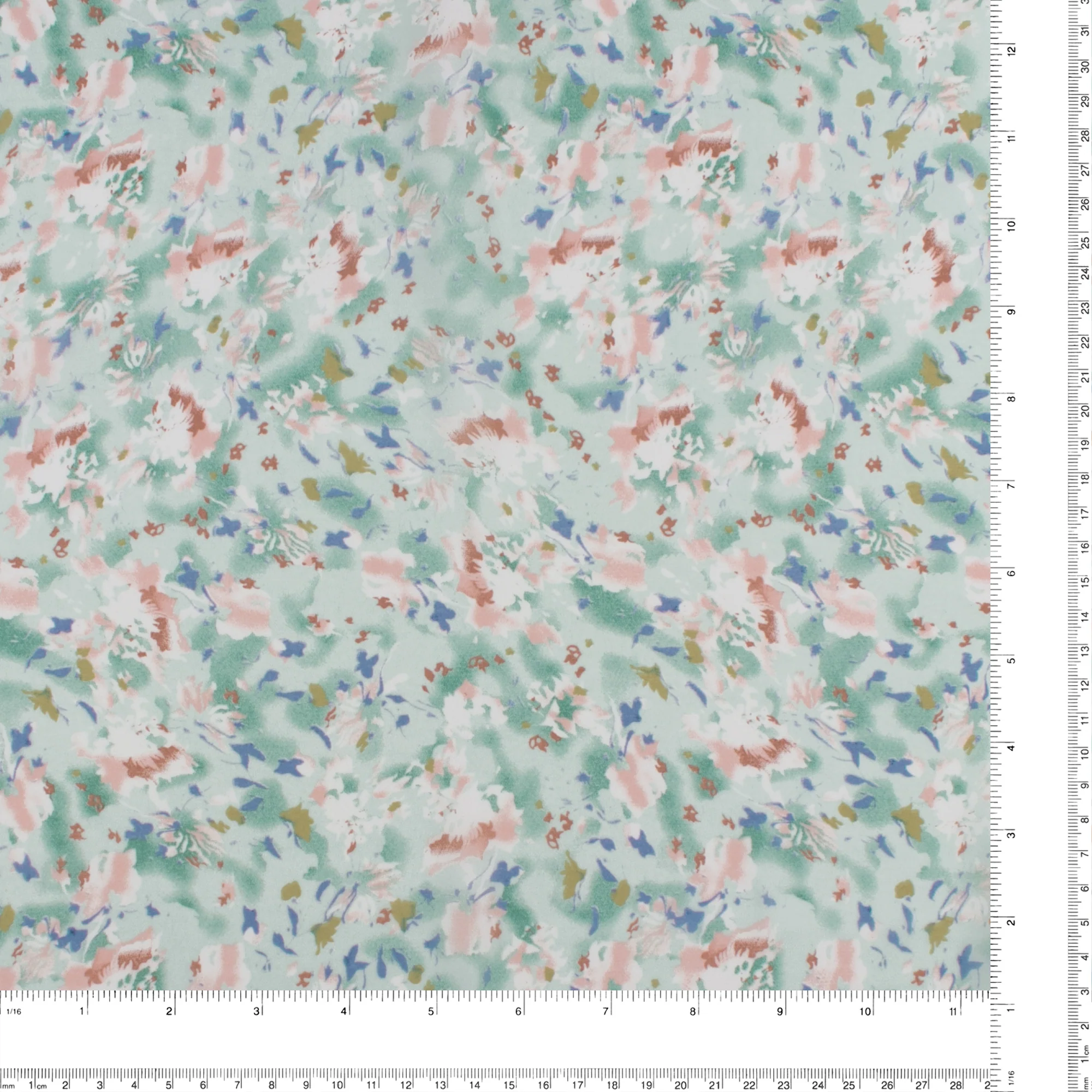 Novelty Printed Chiffon - 306 - Aqua - Image 3
