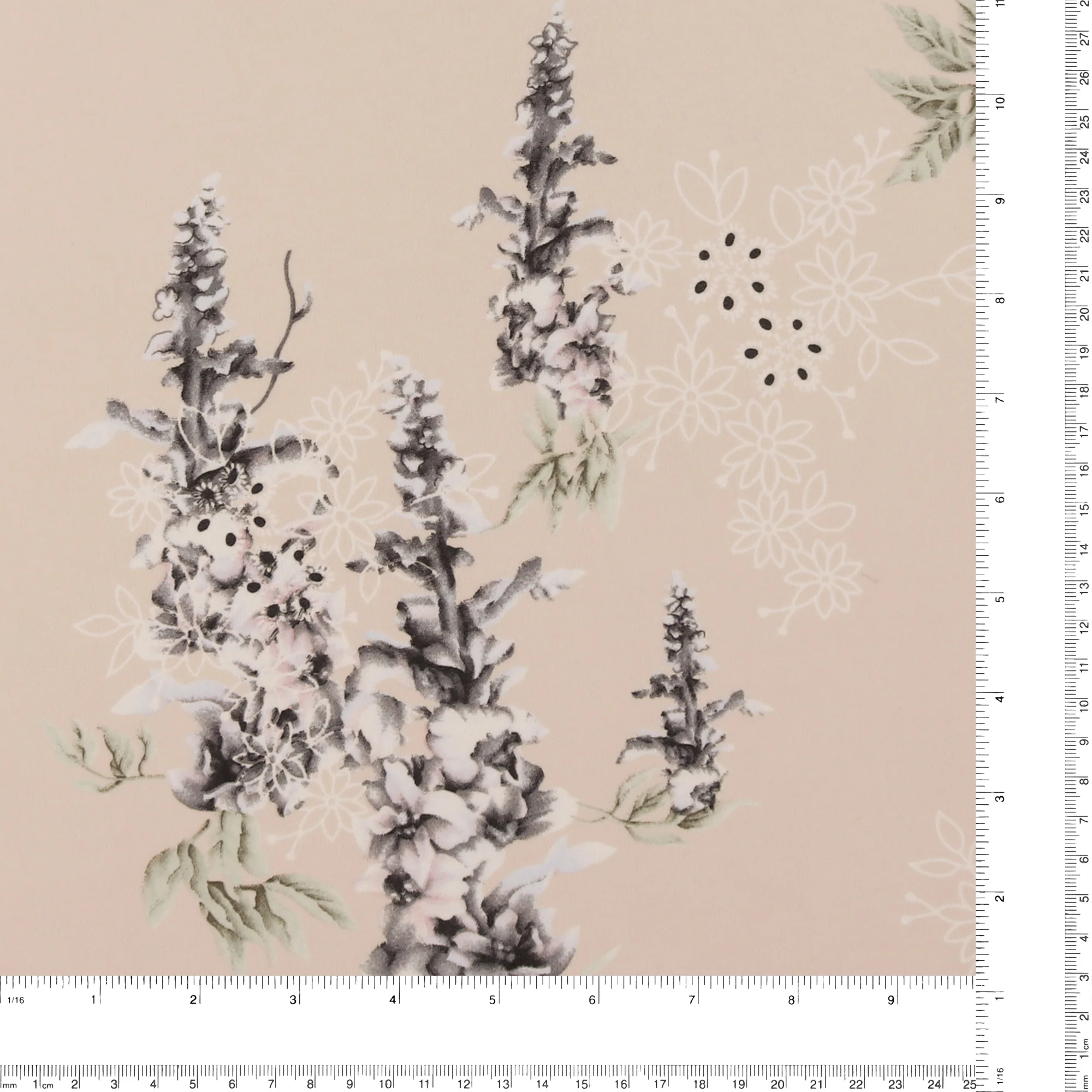 Novelty Printed Chiffon - 427 - Light Peach - Image 3