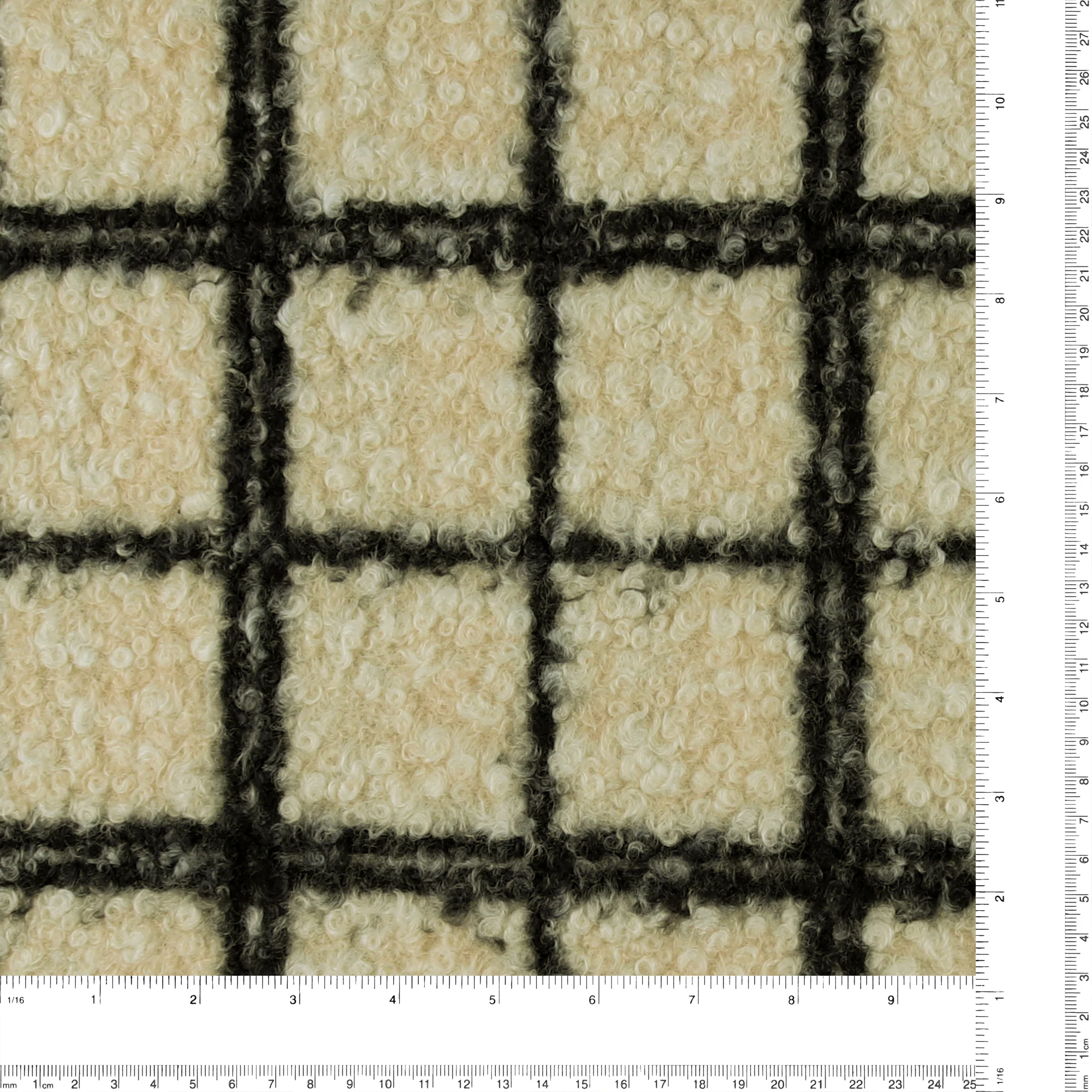 Nubbly Jacketing - AROMA - 001 - Offwhite & Black - Image 3