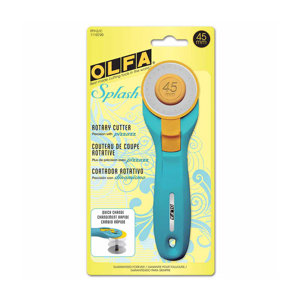 OLFA RTY-2/C - Splash™ Handle Rotary Cutter 45mm - Aqua - Image 2
