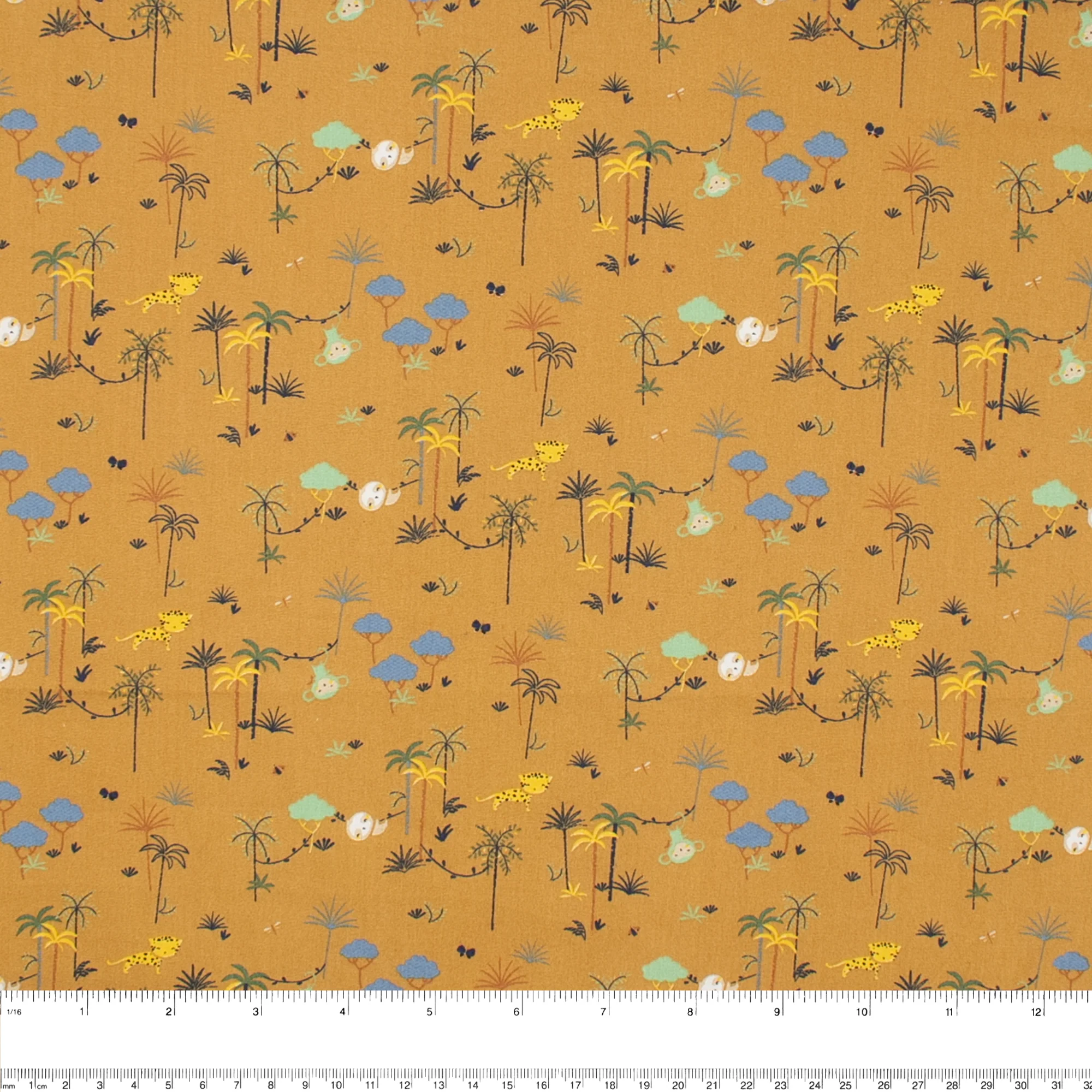 Organic Cotton - GOTS - Little Safari - Ochre - Image 3