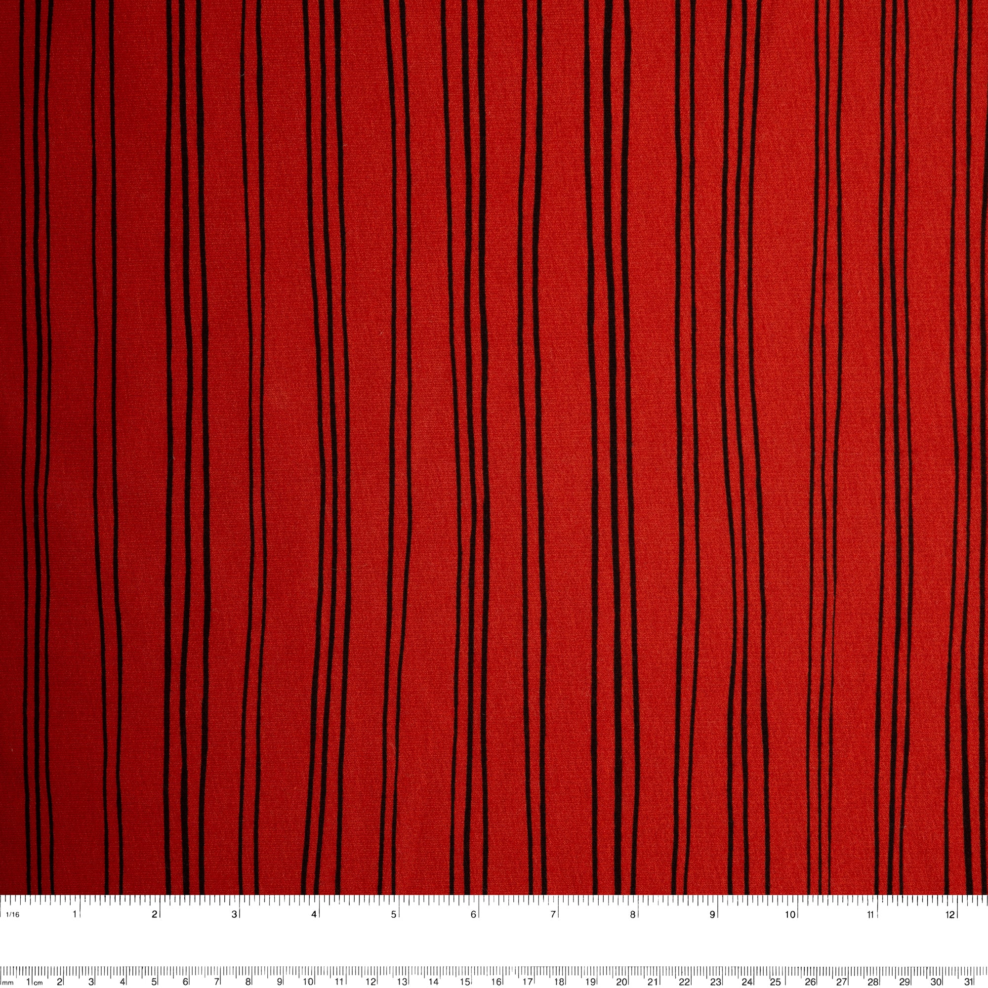 ORGANIC Printed Sweatshirt Fleece - GOTS - Stripes - Copper - Image 3