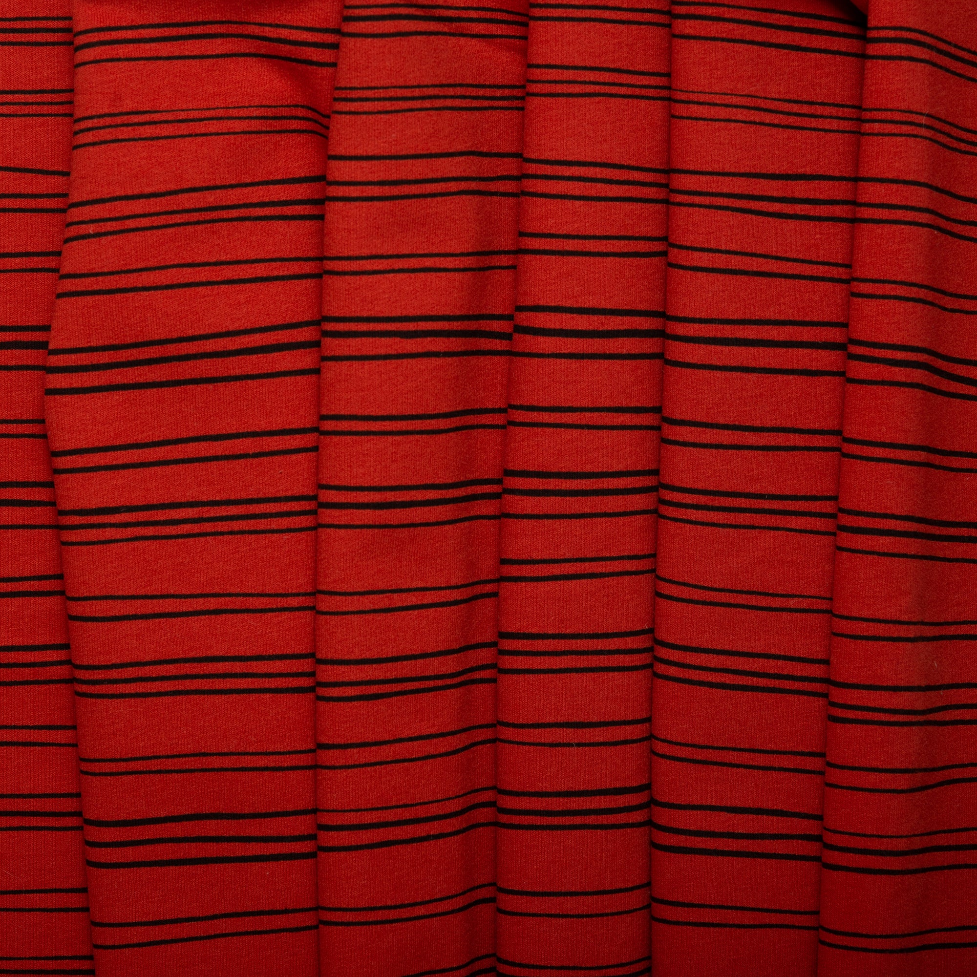 ORGANIC Printed Sweatshirt Fleece - GOTS - Stripes - Copper - Image 4