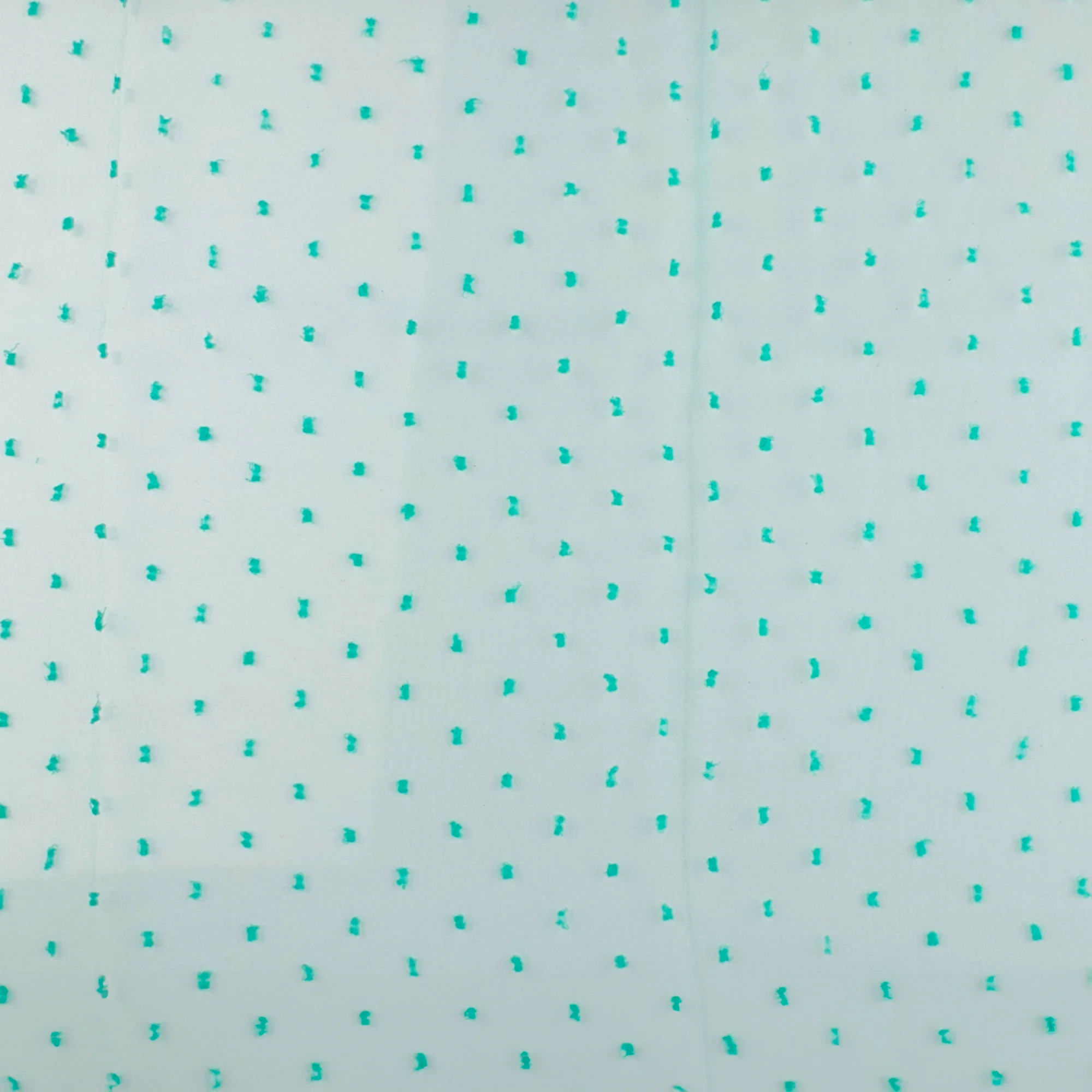 Organza with Embroidered Dot - DOTSY - Aqua