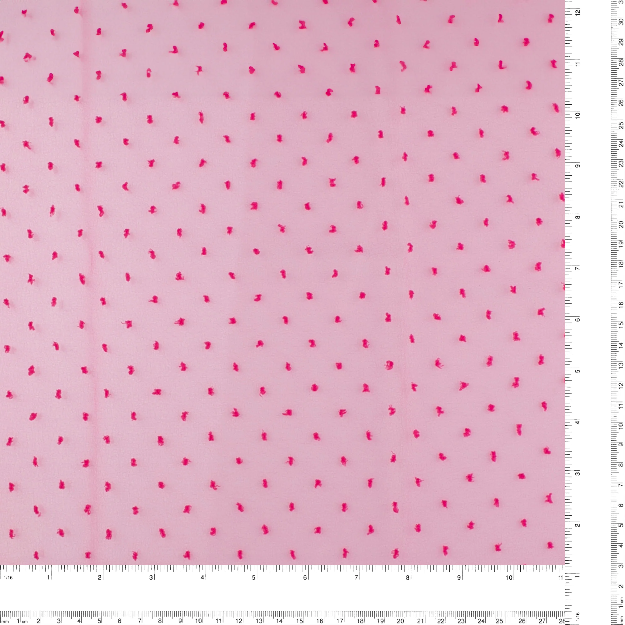 Organza with Embroidered Dot - DOTSY - Hot Pink - Image 3