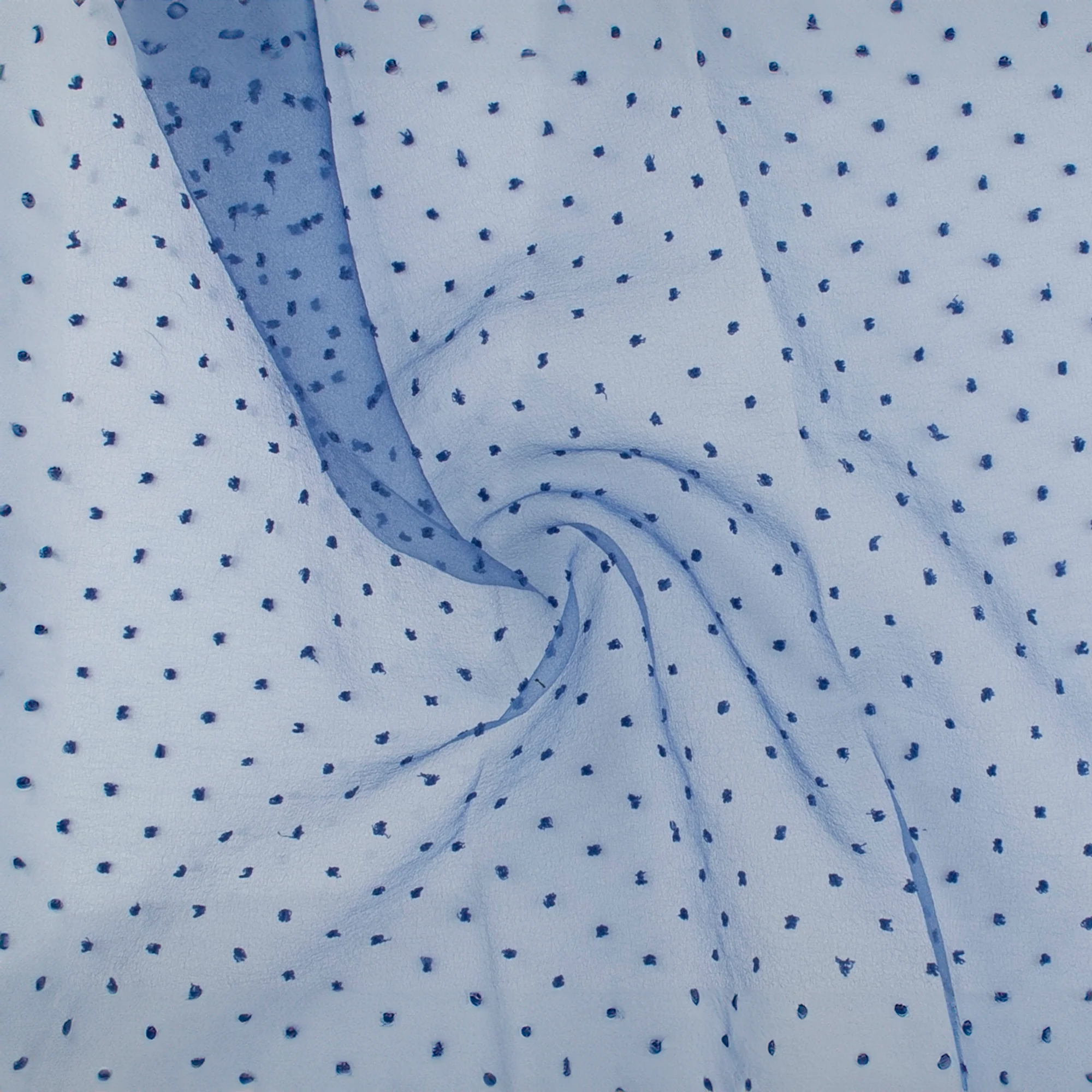 Organza with Embroidered Dot - DOTSY - Royal - Image 2