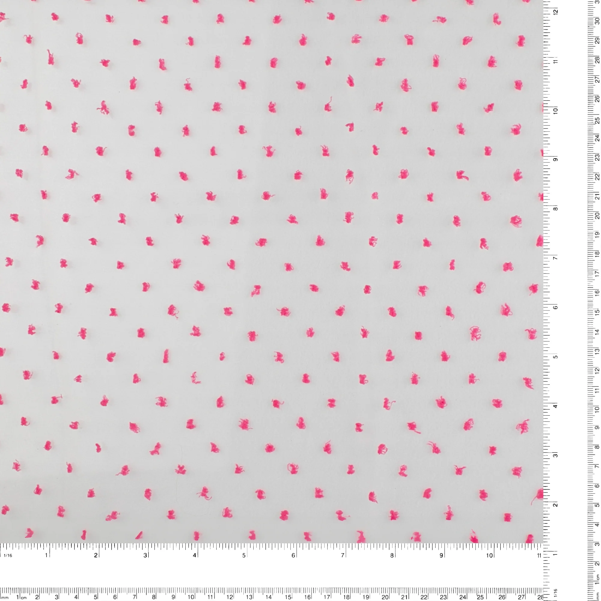 Organza with Embroidered Dot - DOTSY - White & Pink - Image 3