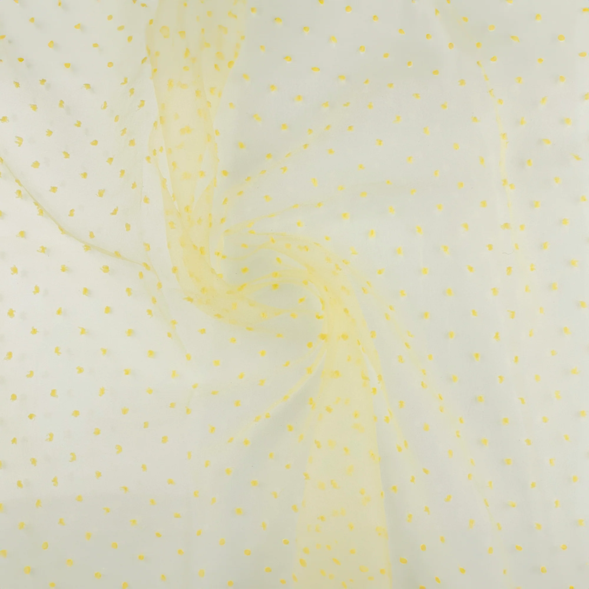 Organza with Embroidered Dot - DOTSY - Yellow - Image 2