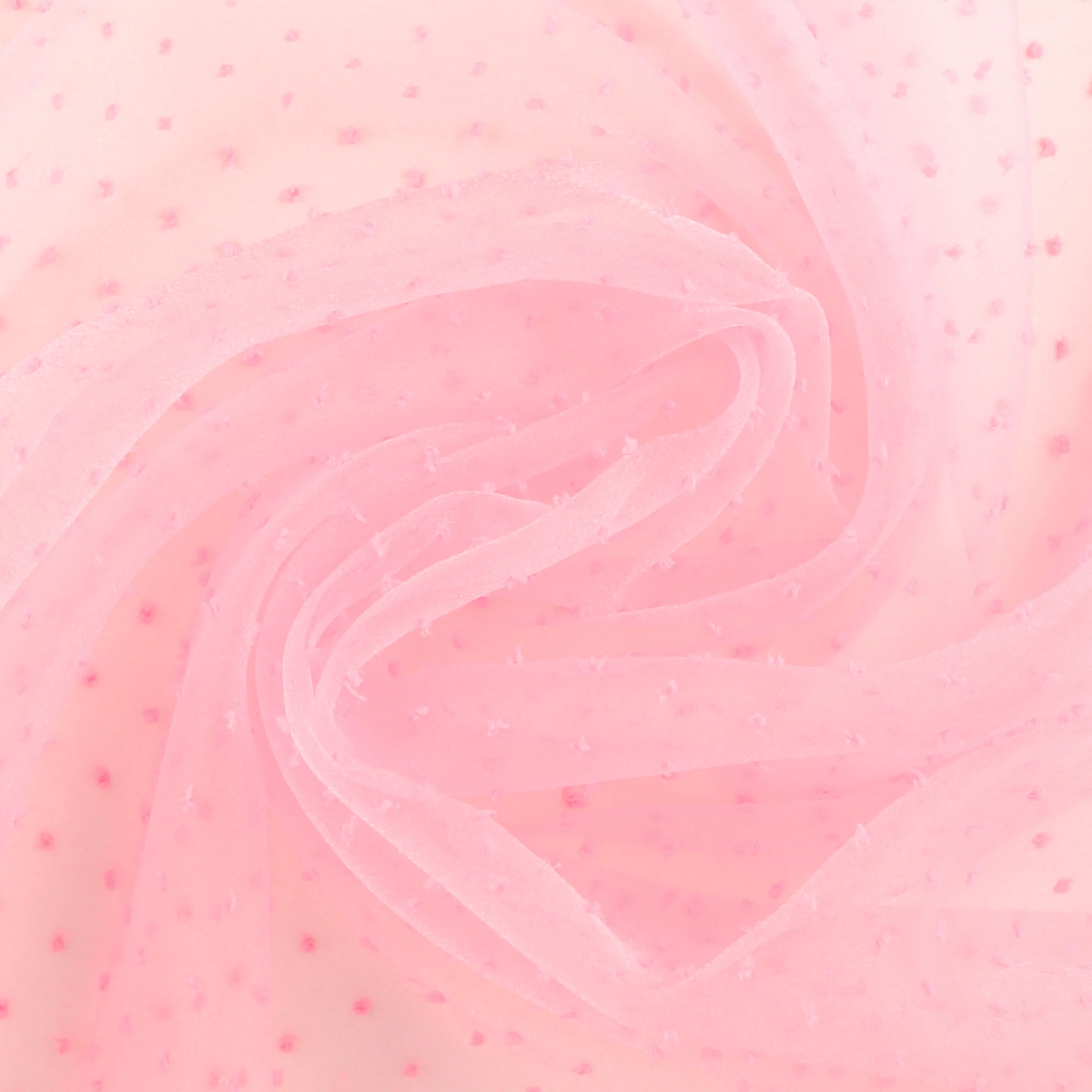 Organza with Swiss dot - WHIMSICAL - 007 - Pink - Image 2