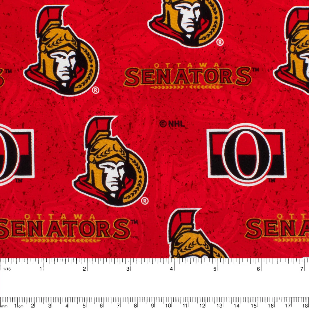 Ottawa Senators  - NHL Cotton Print - Logo - Red - Image 2