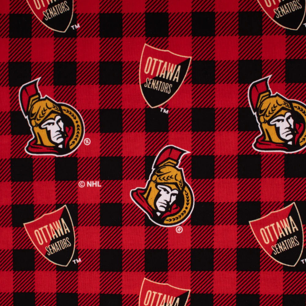 Ottawa Senators (2SEN) - NHL cotton print - Plaids - Red