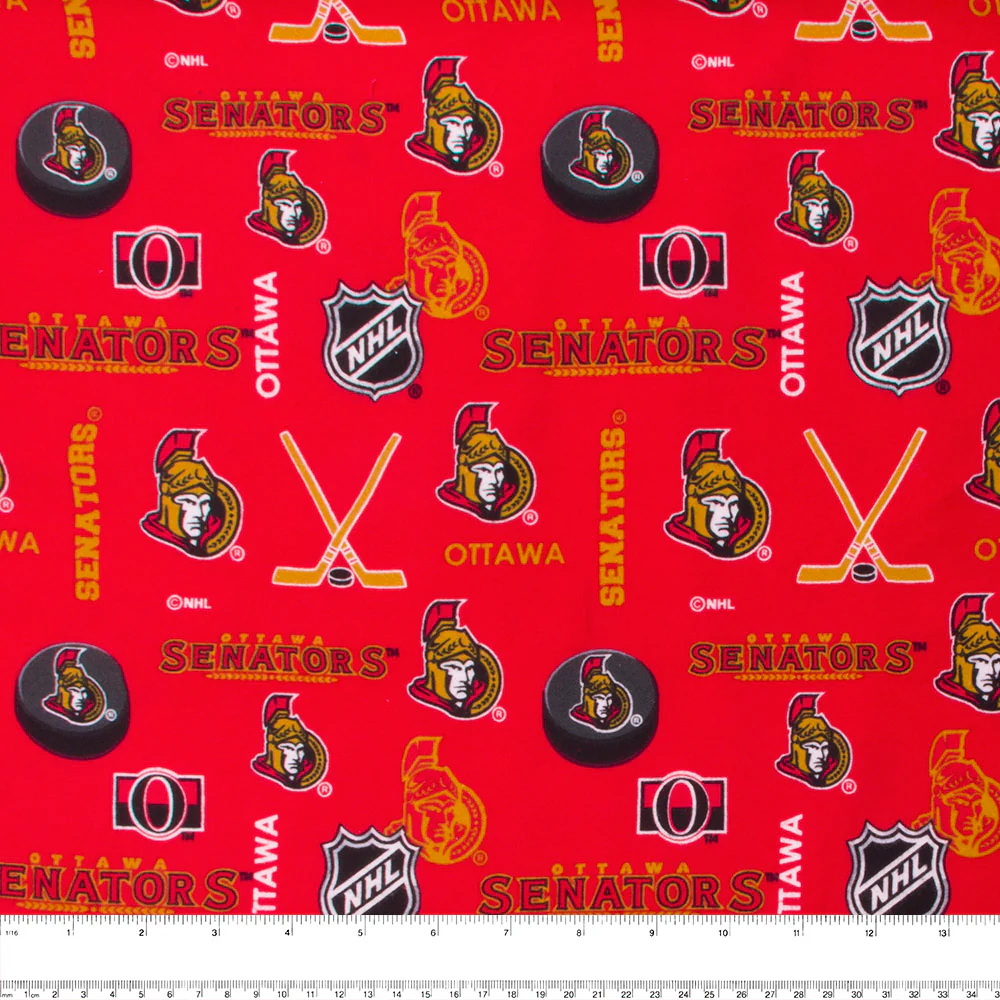 Ottawa Senators - NHL Flannelette Print - Logo - Image 2