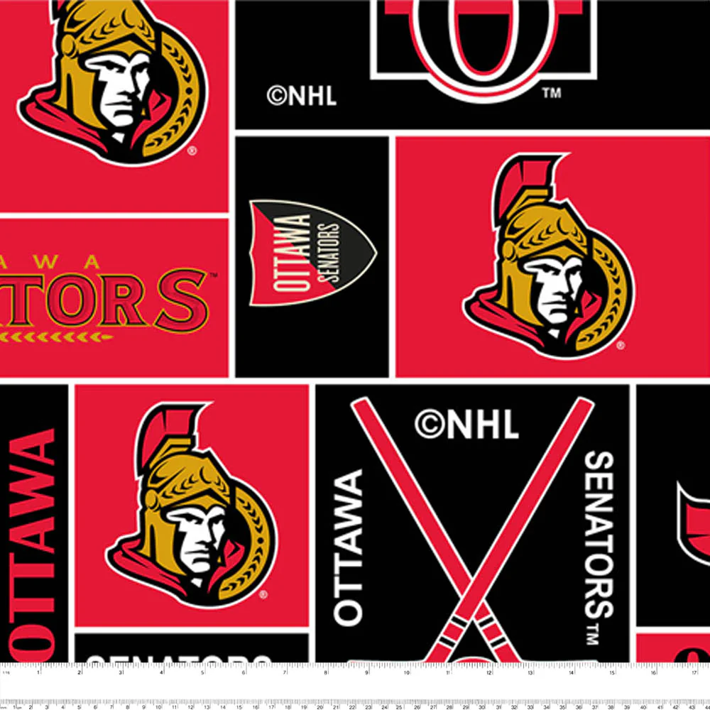 Ottawa Senators - NHL Fleece Print - Squares - Image 2