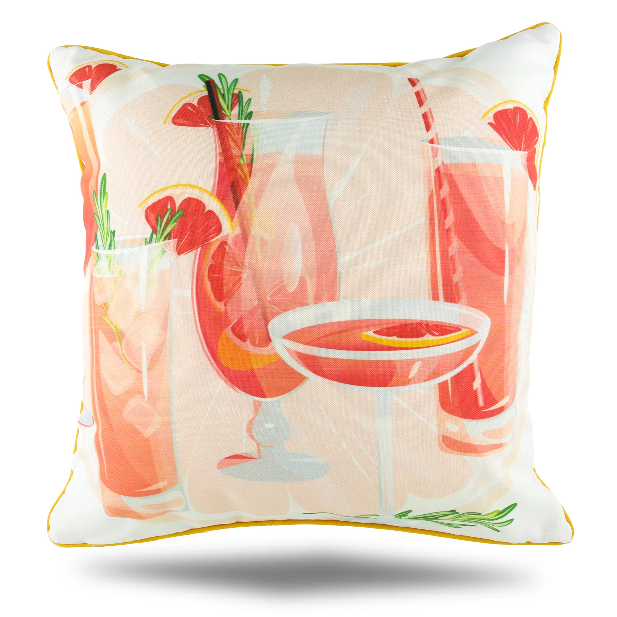 Outdoor/Indoor Decorative cushion cover - Cheers - 18 x 18''