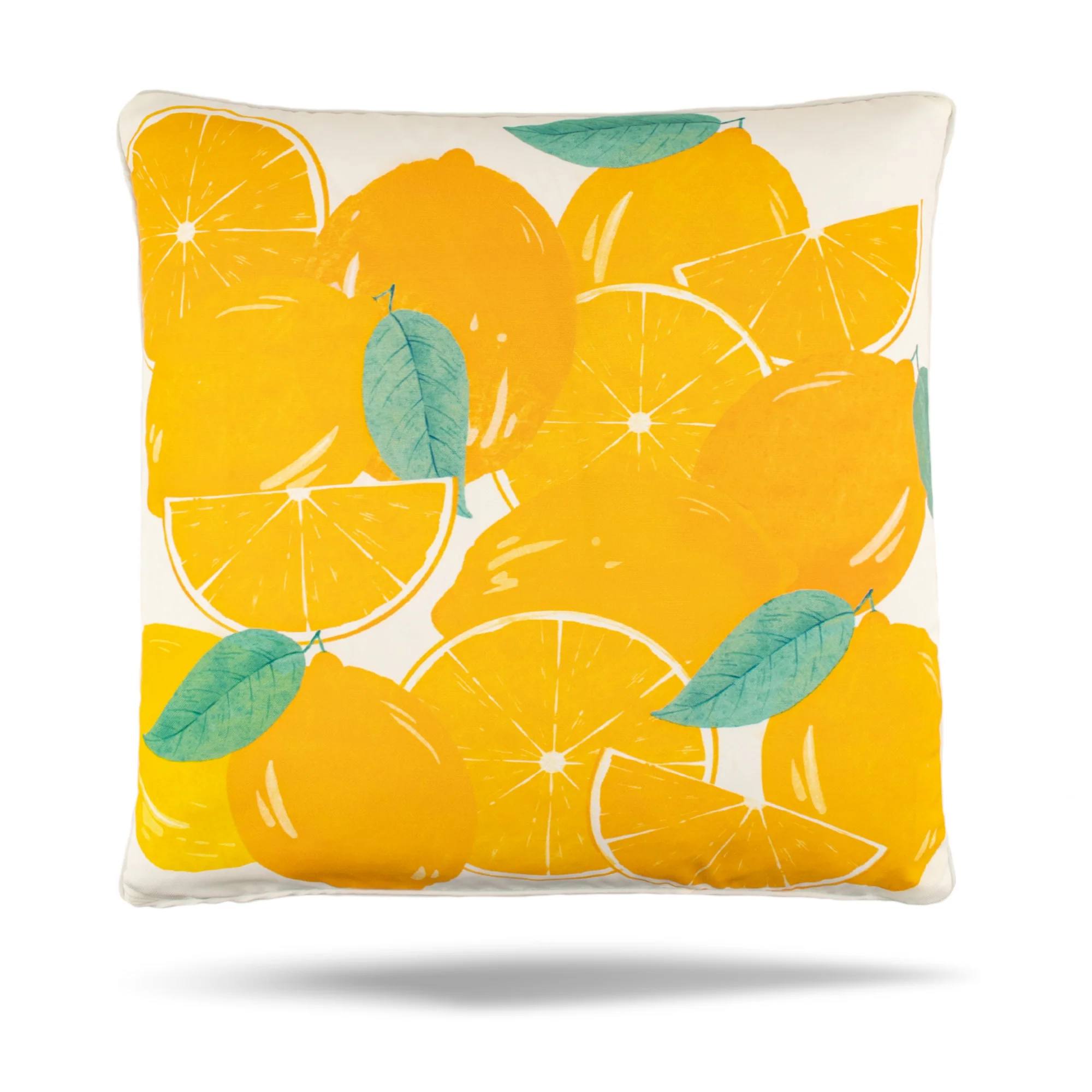 Outdoor/Indoor Decorative cushion cover - Lemons - 18 x 18''