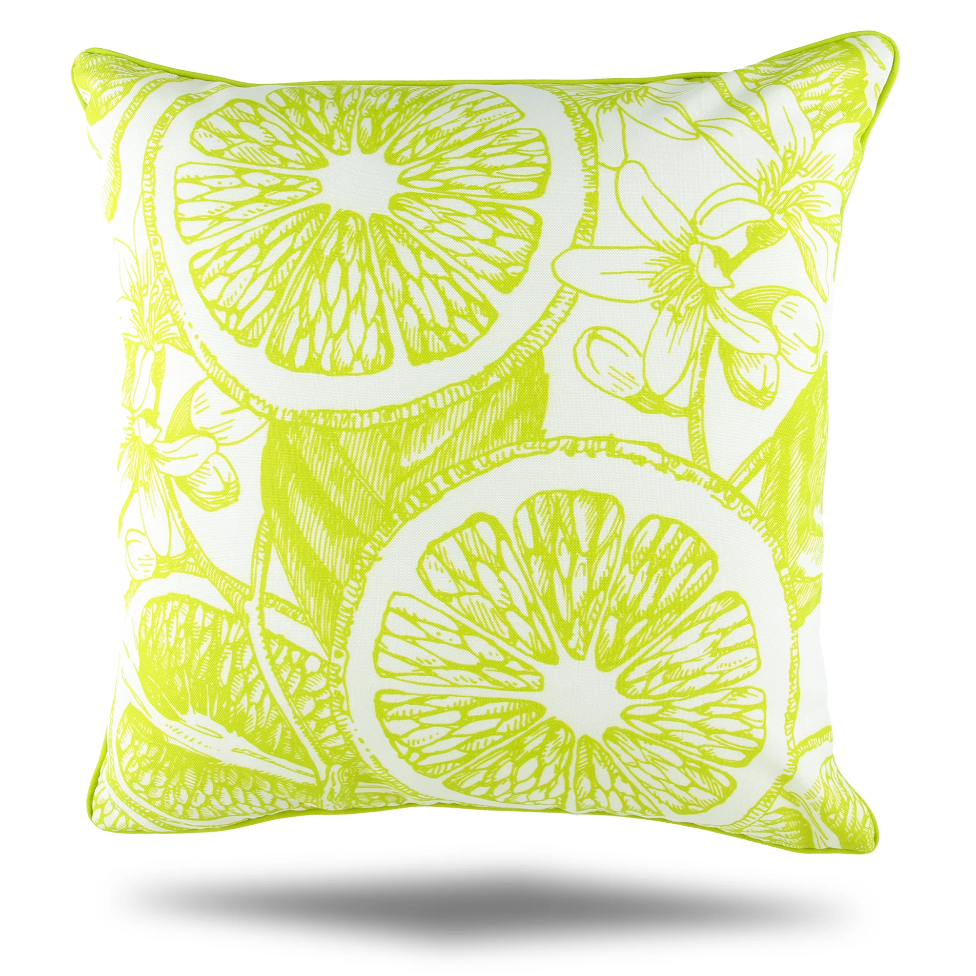 Outdoor/Indoor Decorative cushion cover - Limes - 18 x 18''