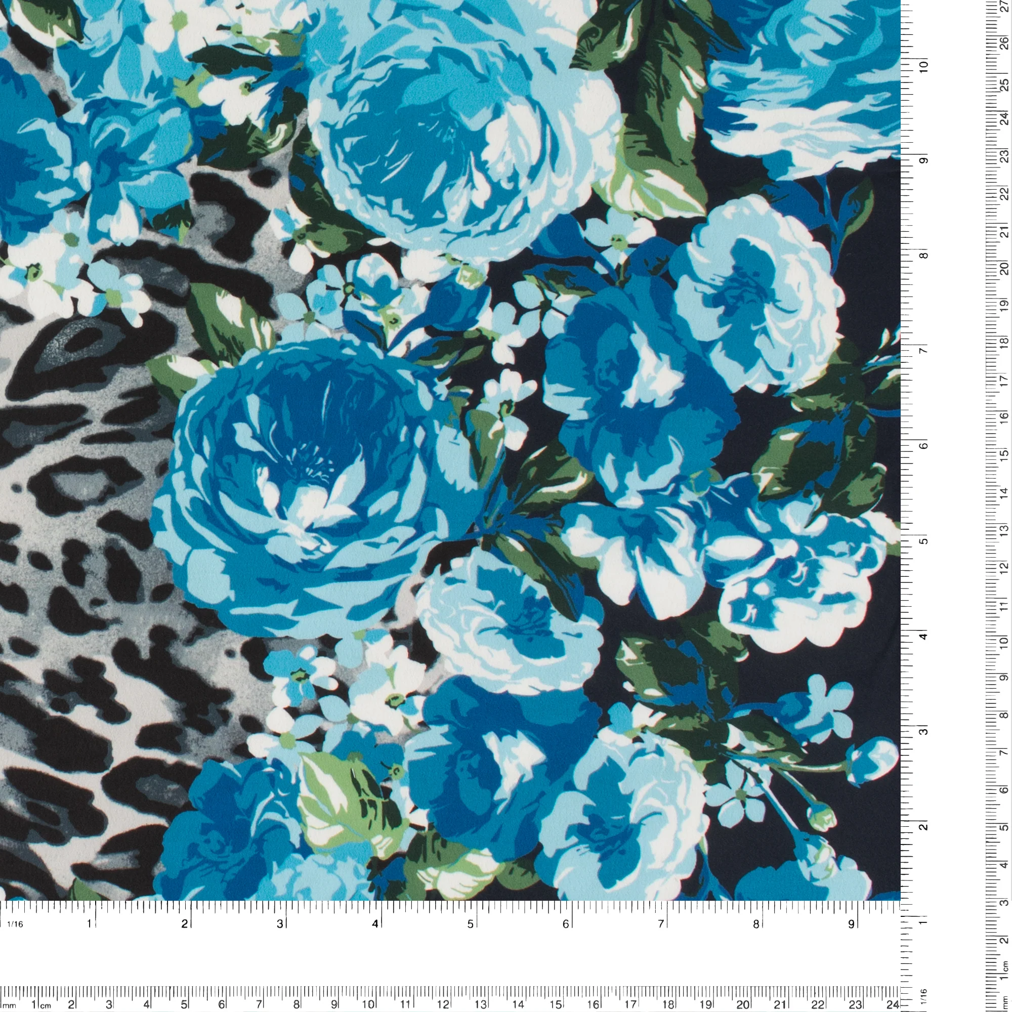 Peachskin Faille Print - NORA - 006 - Grey - Image 3