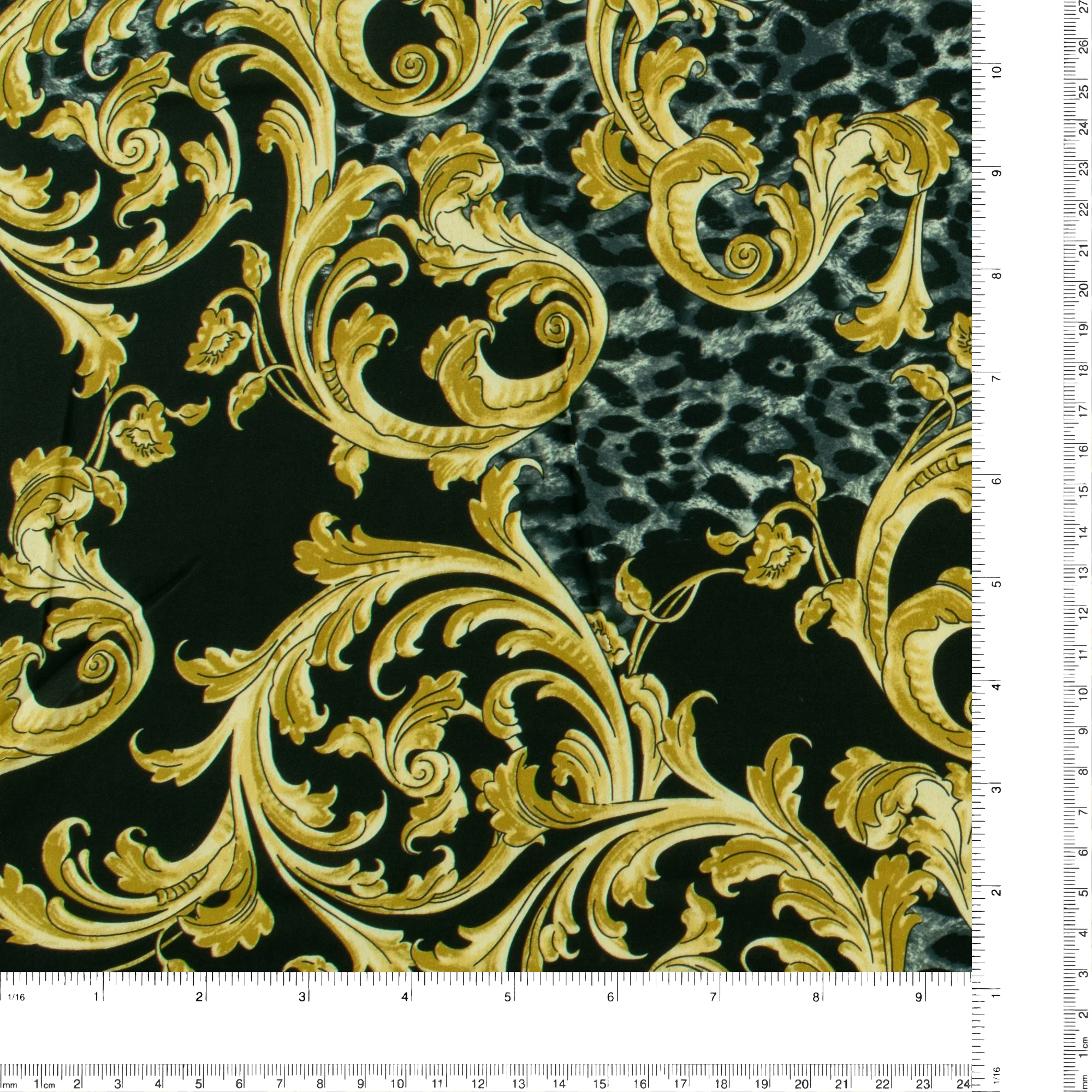 Peachskin Faille Print - NORA - 007 - Grey - Image 3