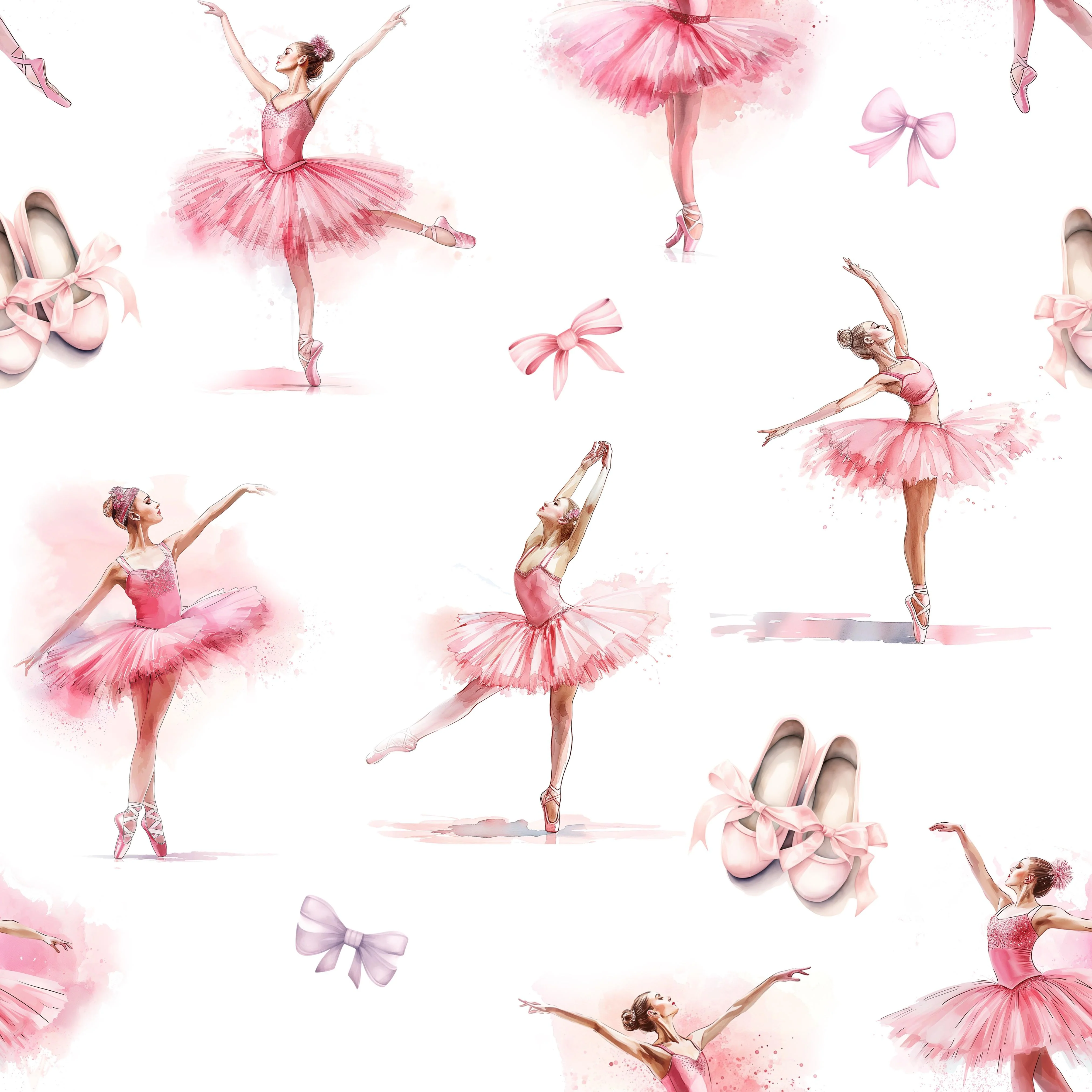 PinkBallerinaPattern12x12300dpi