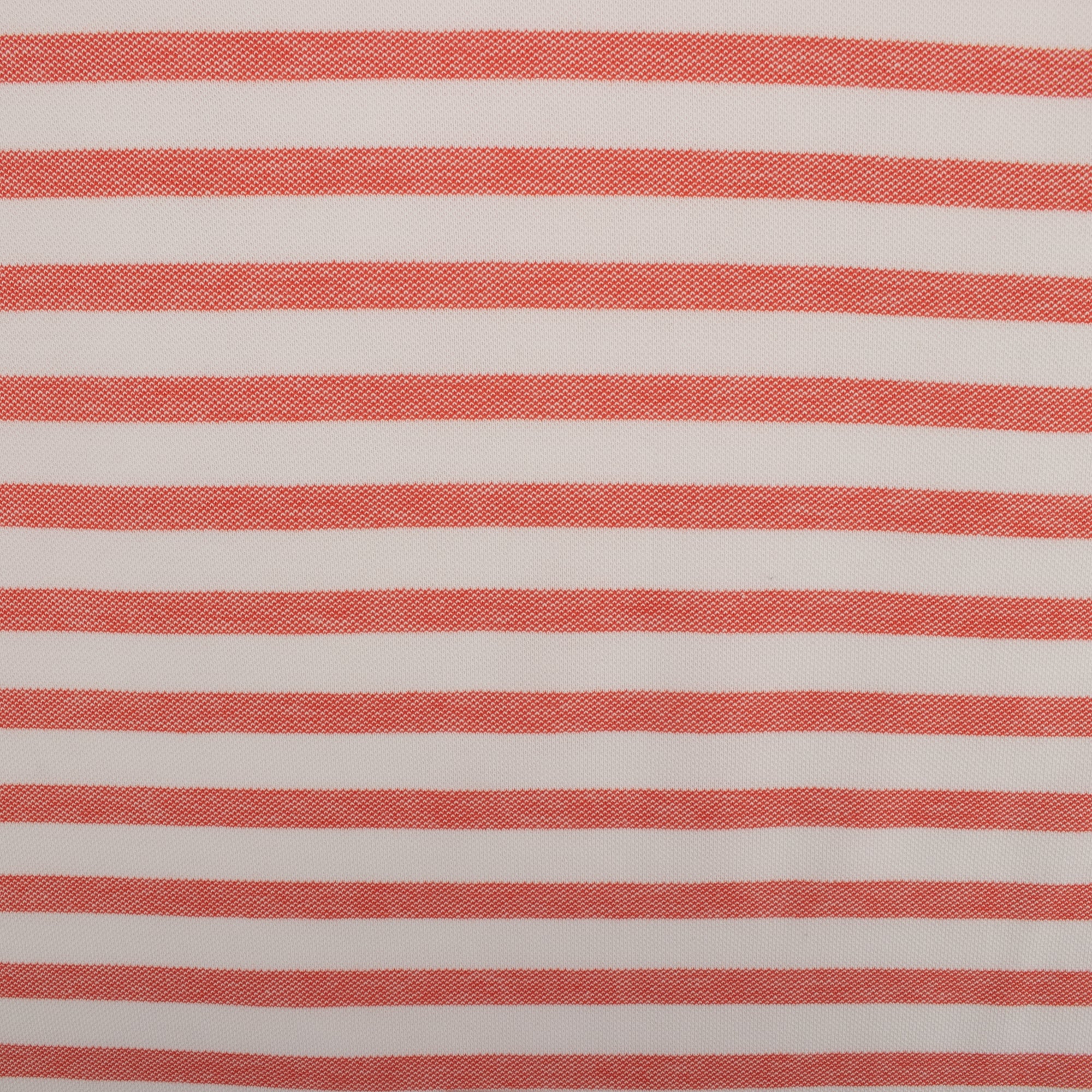Pique Cotton Jersey - Stripe - Orange