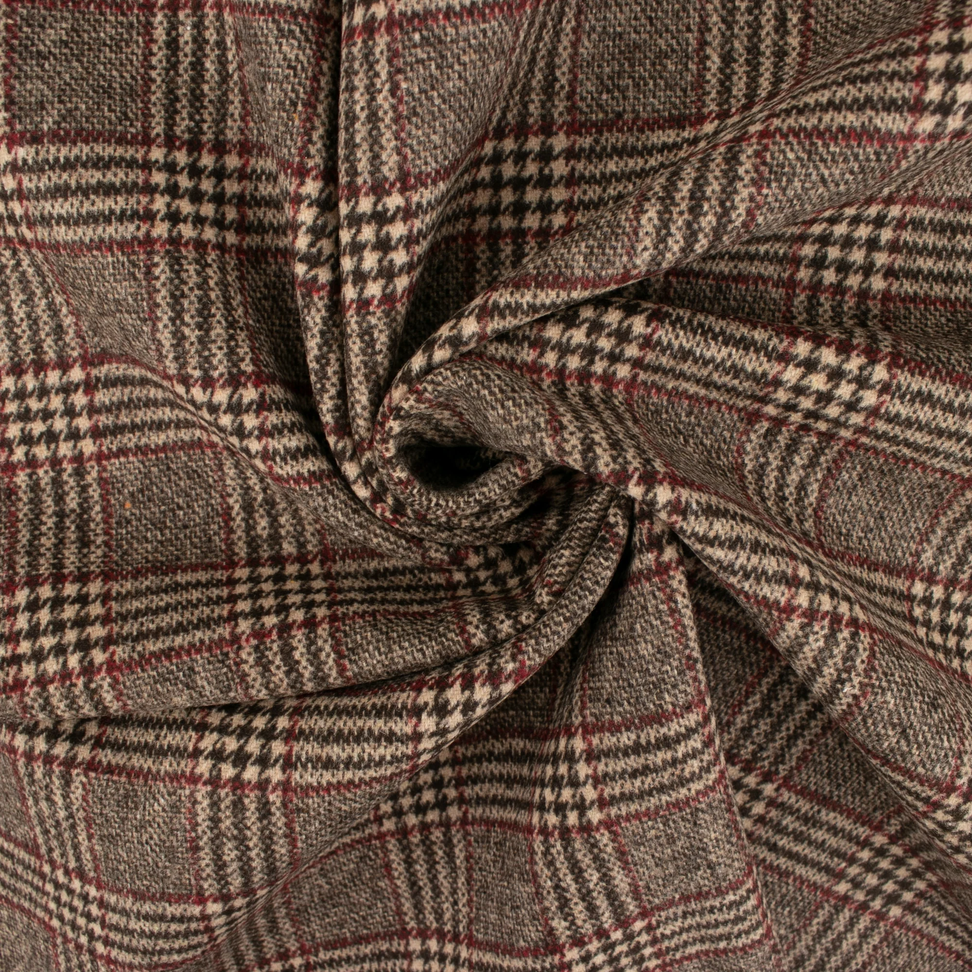Plaid and tweed - DOWNTOWN - Prince of Galles - Chocolate brown - Image 2
