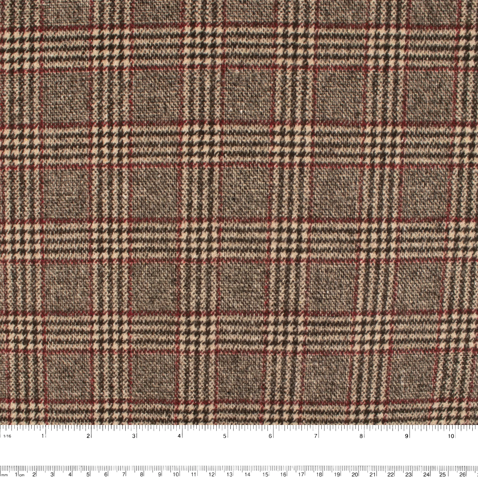 Plaid and tweed - DOWNTOWN - Prince of Galles - Chocolate brown - Image 3