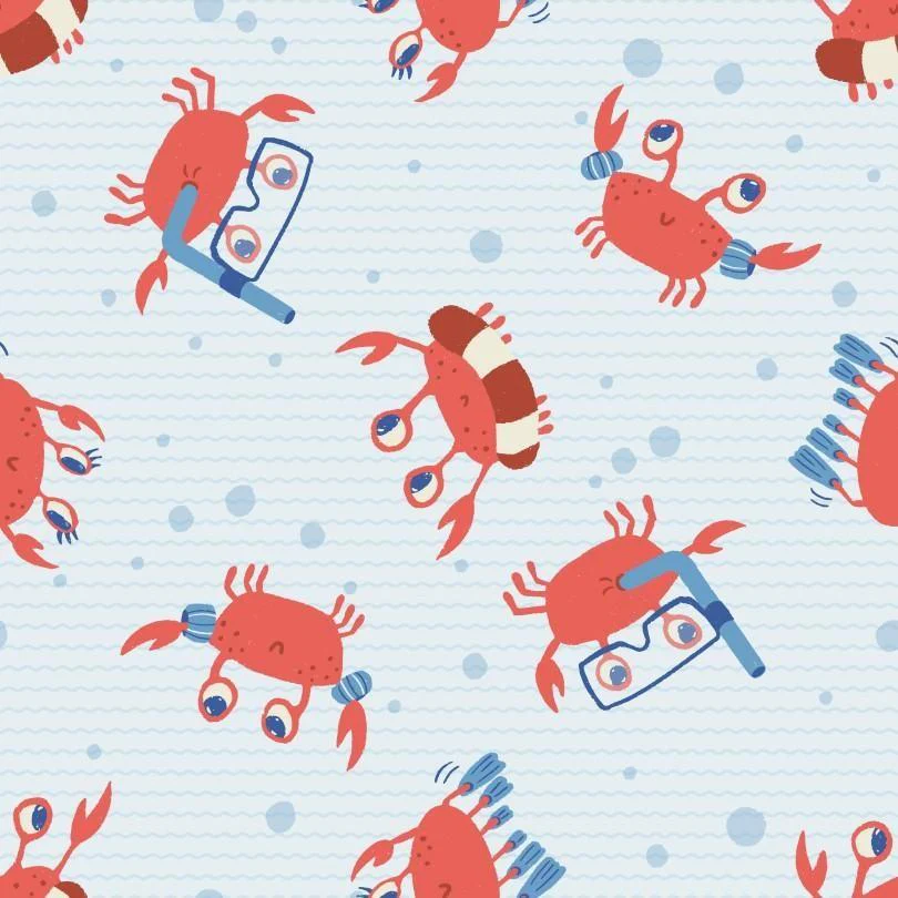 Playful+crabs+in+light+blue+water