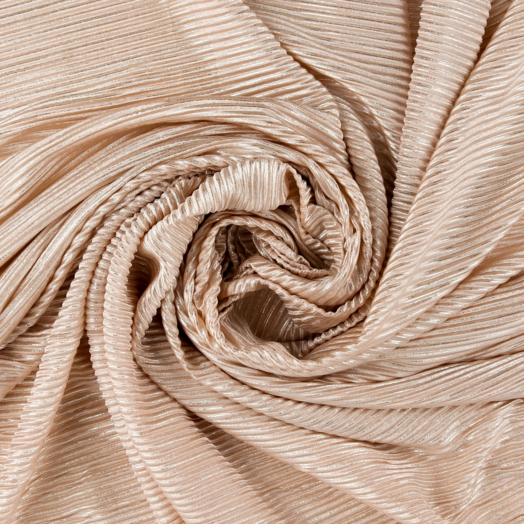 Pleated Foil fabric - LAST DANCE - 001 - Peach - Image 2