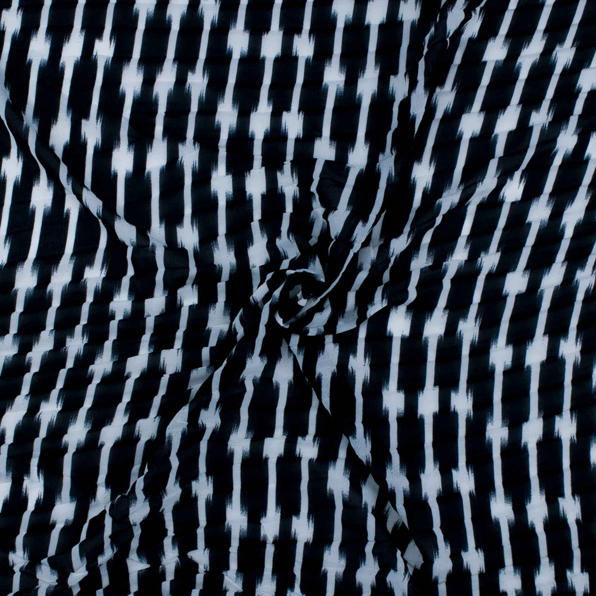 Pleated Polyester - ALISSE - 006 - Navy - Image 2