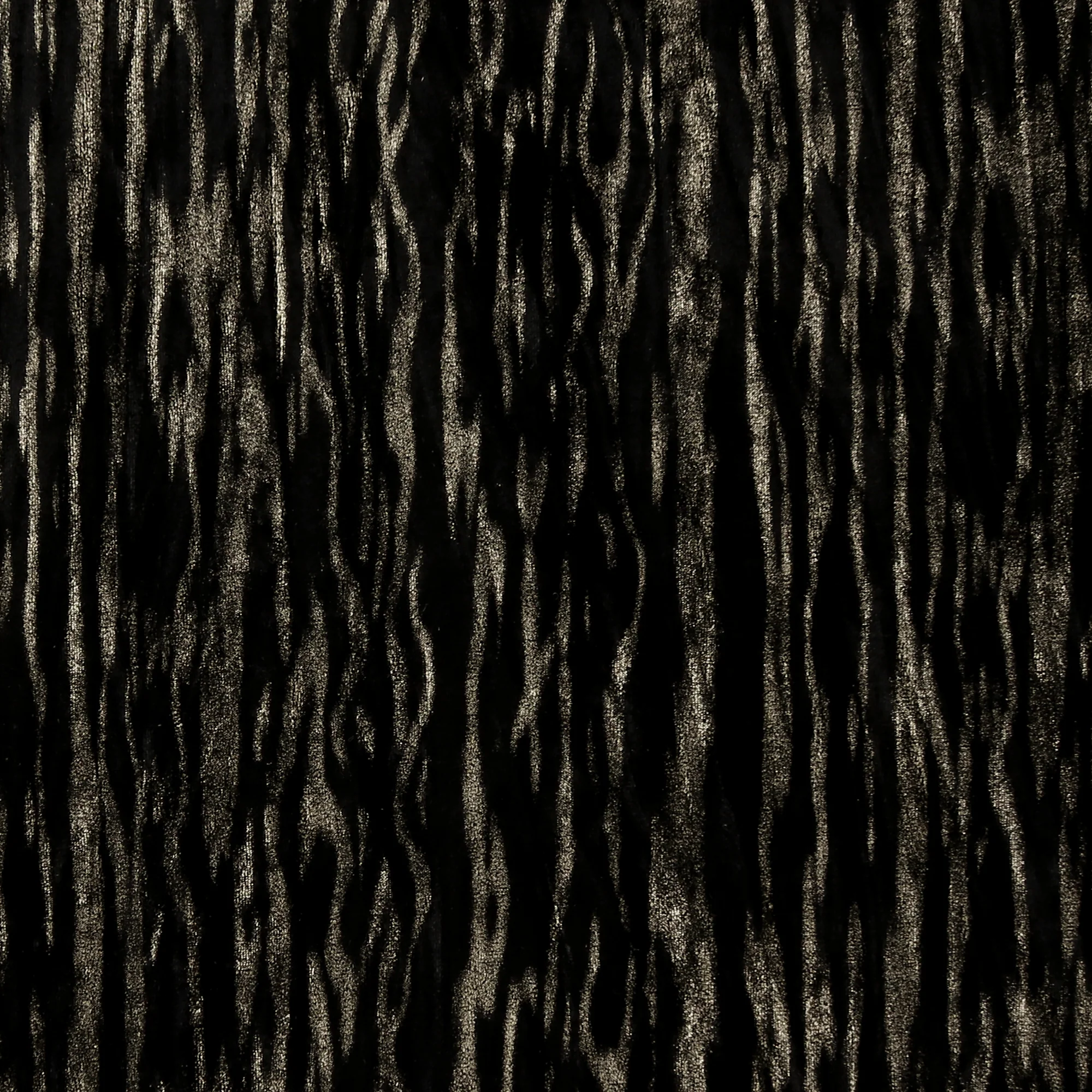 Pleated Velvet Foil - VIENNA - 001 - Black