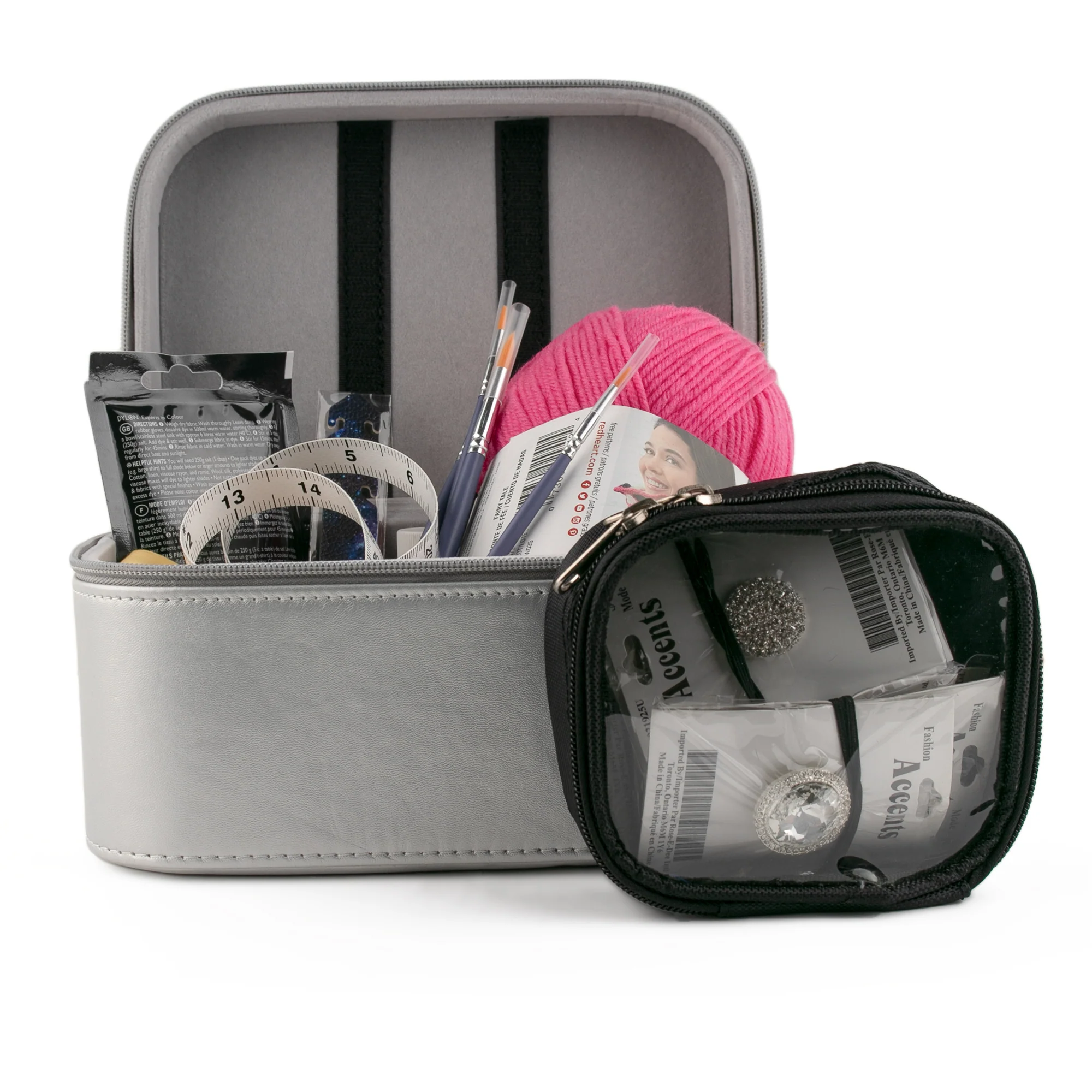 Pleather Box 20.5 x 14.5 x 11.5CM - Matt Silver - Image 2