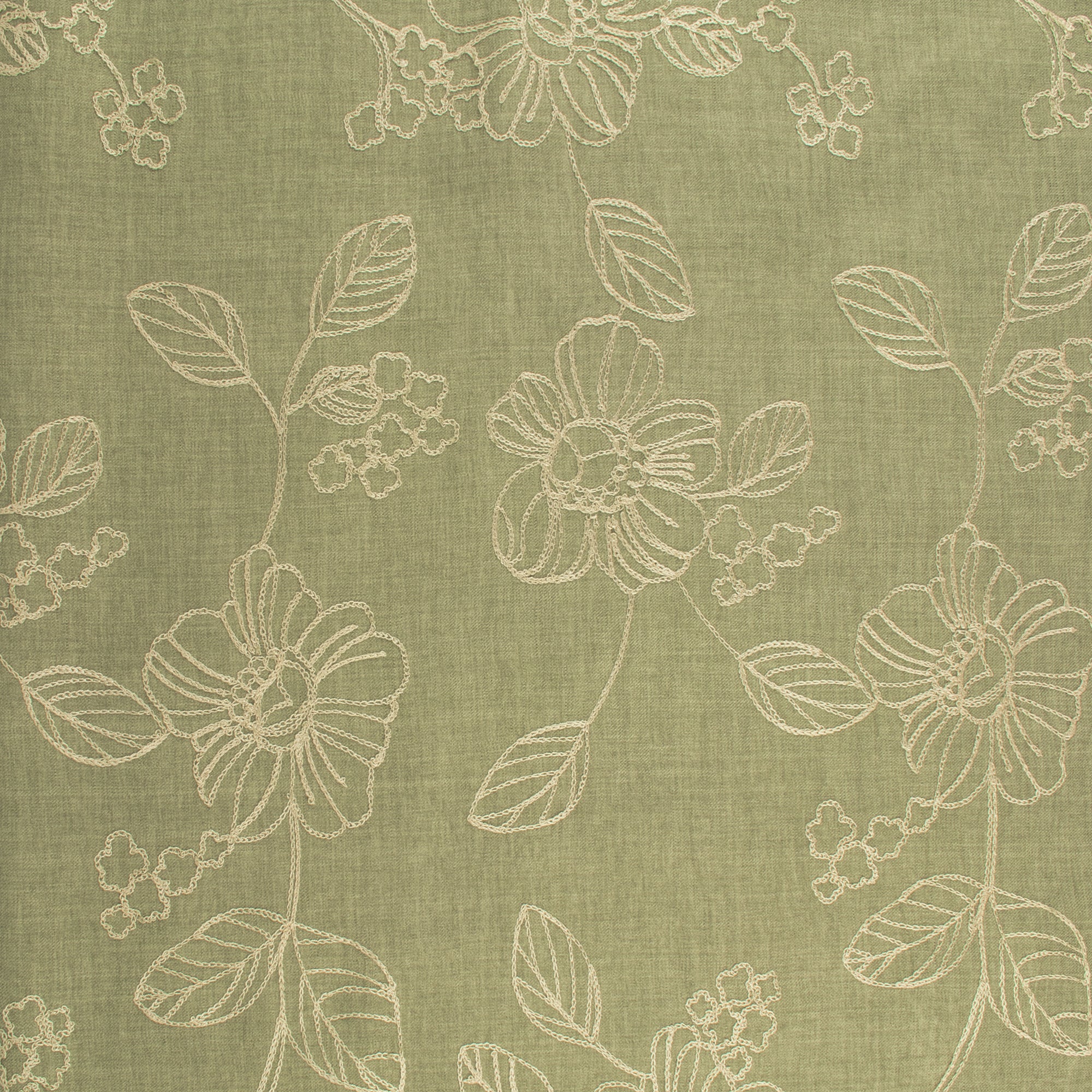 Poly Embroidered - IN BLOOM - 002 - Olive