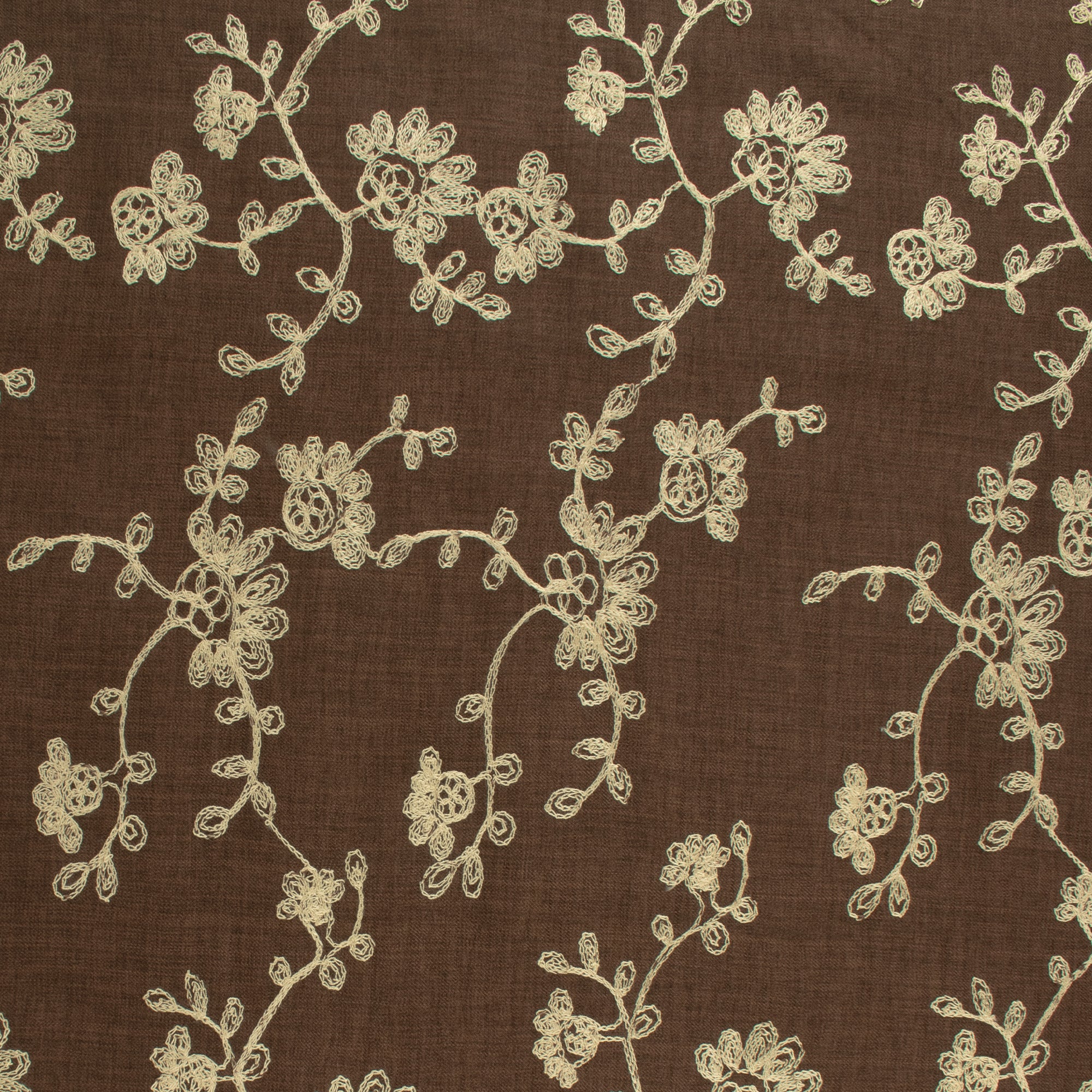 Poly Embroidered - IN BLOOM - 004 - Brown
