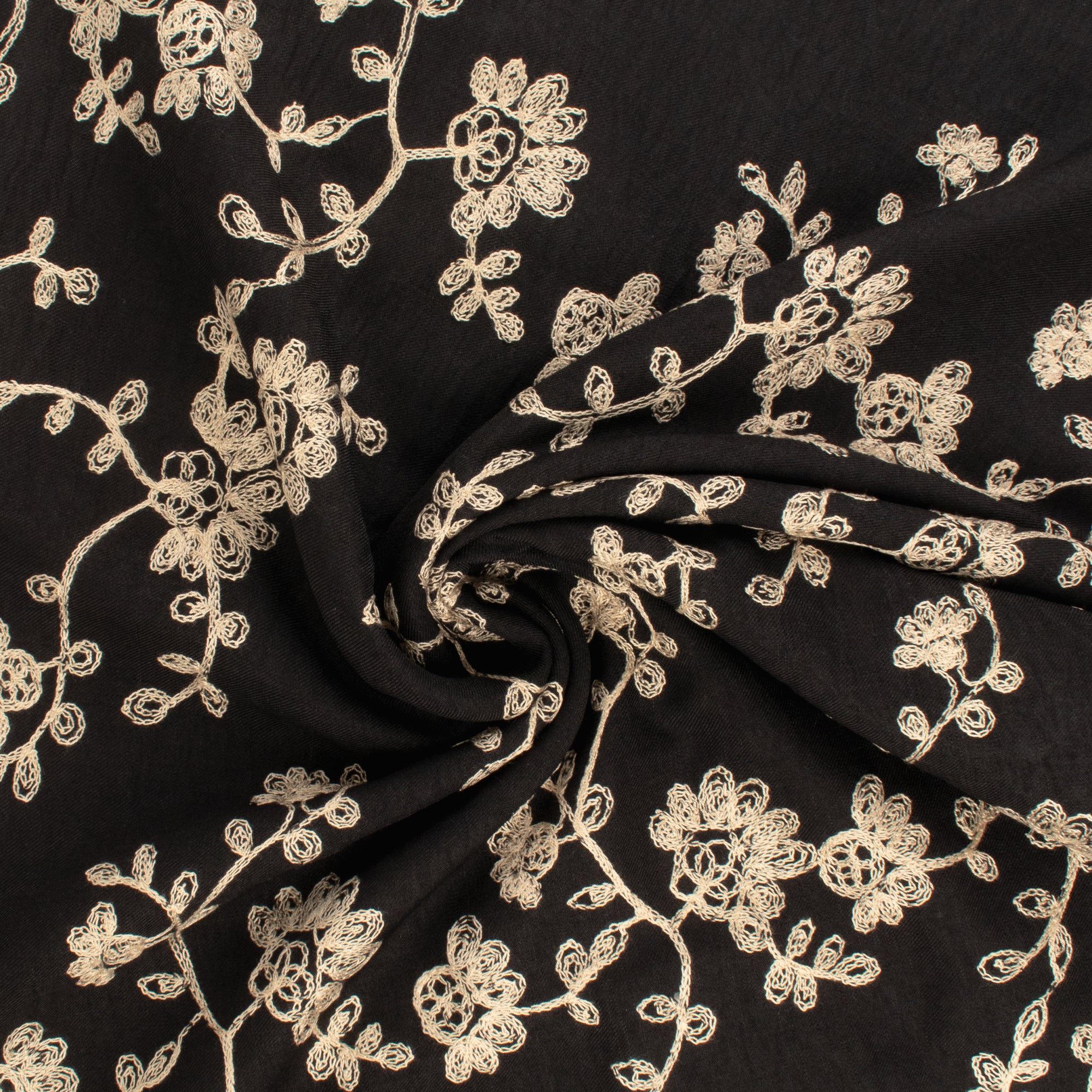 Poly Embroidered - IN BLOOM - 005 - Black - Image 2